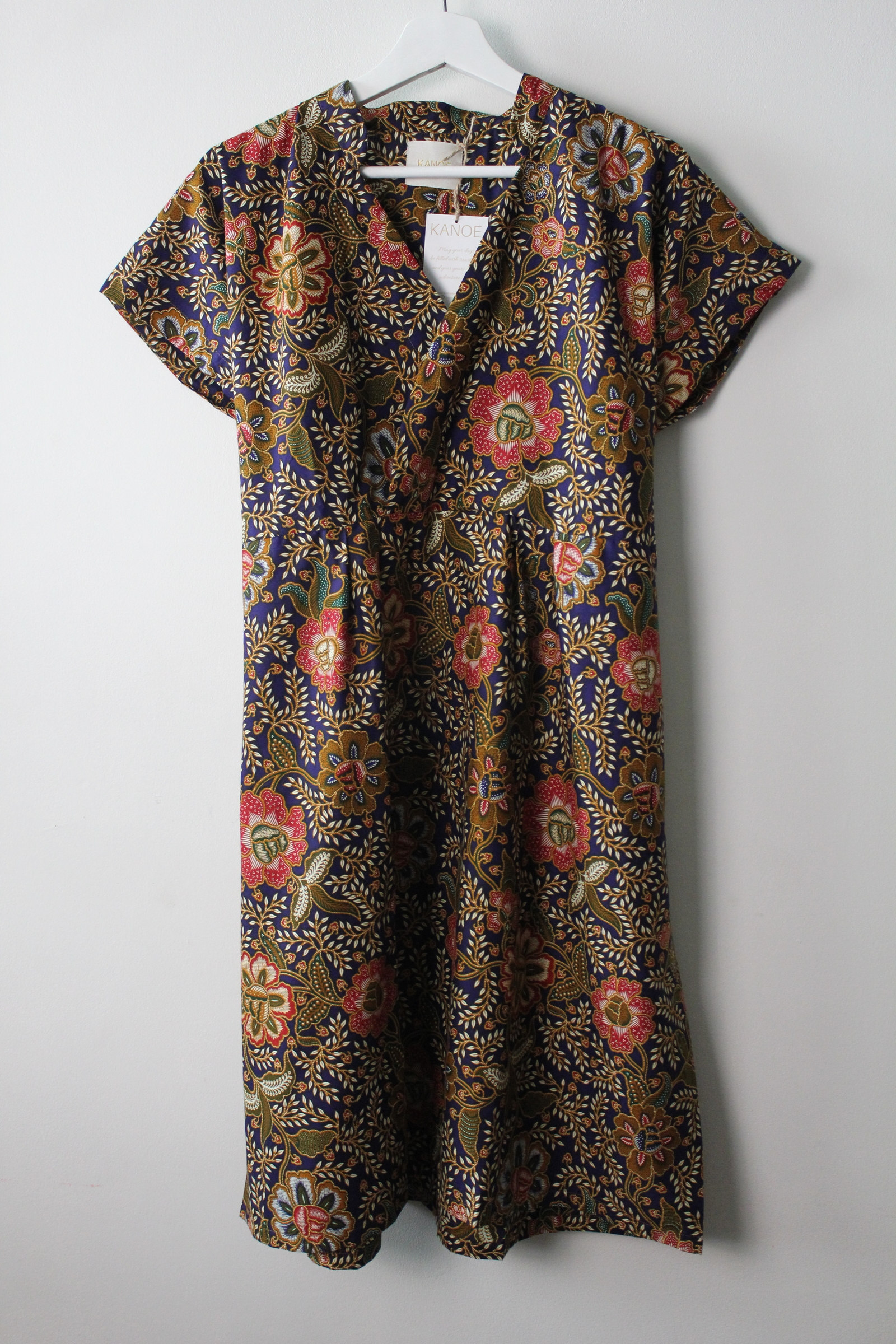Kimono wrap dress w/ mandarin collar - Kitt