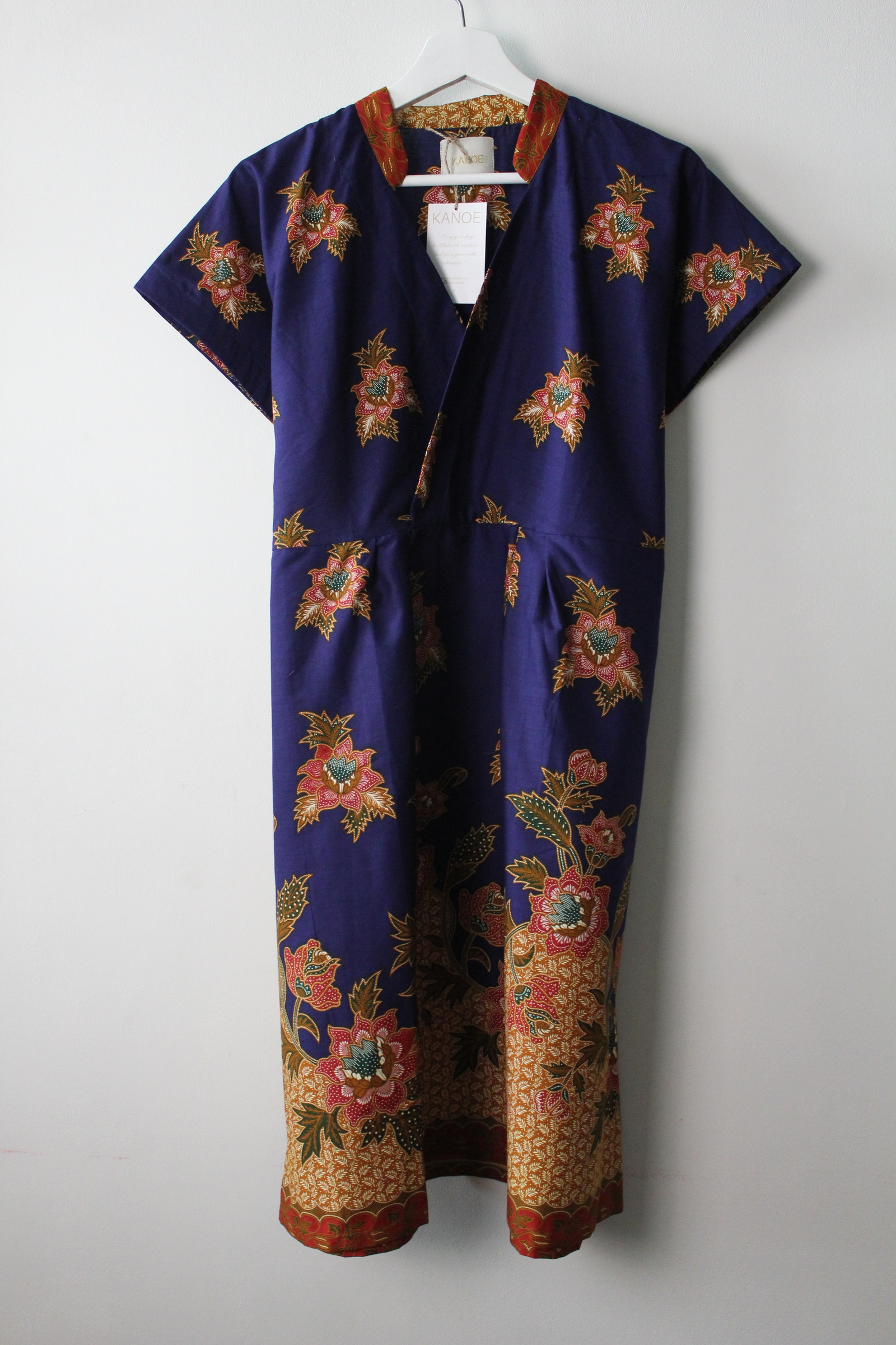 Kimono wrap dress w/ mandarin collar - Hanny