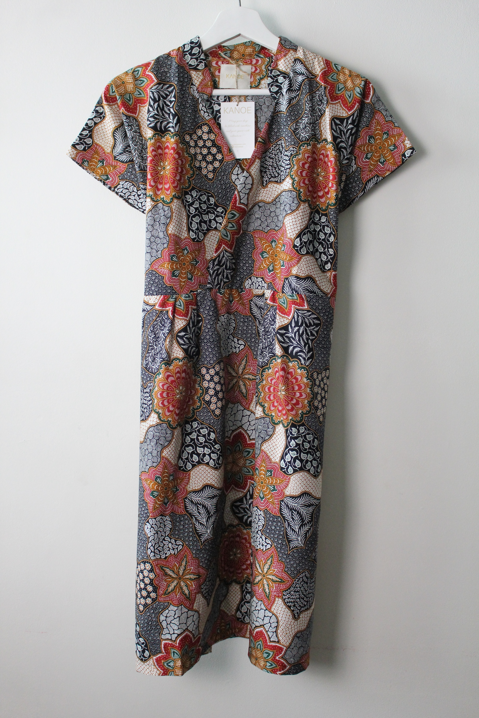 Kimono wrap dress w/ mandarin collar - Chelsea
