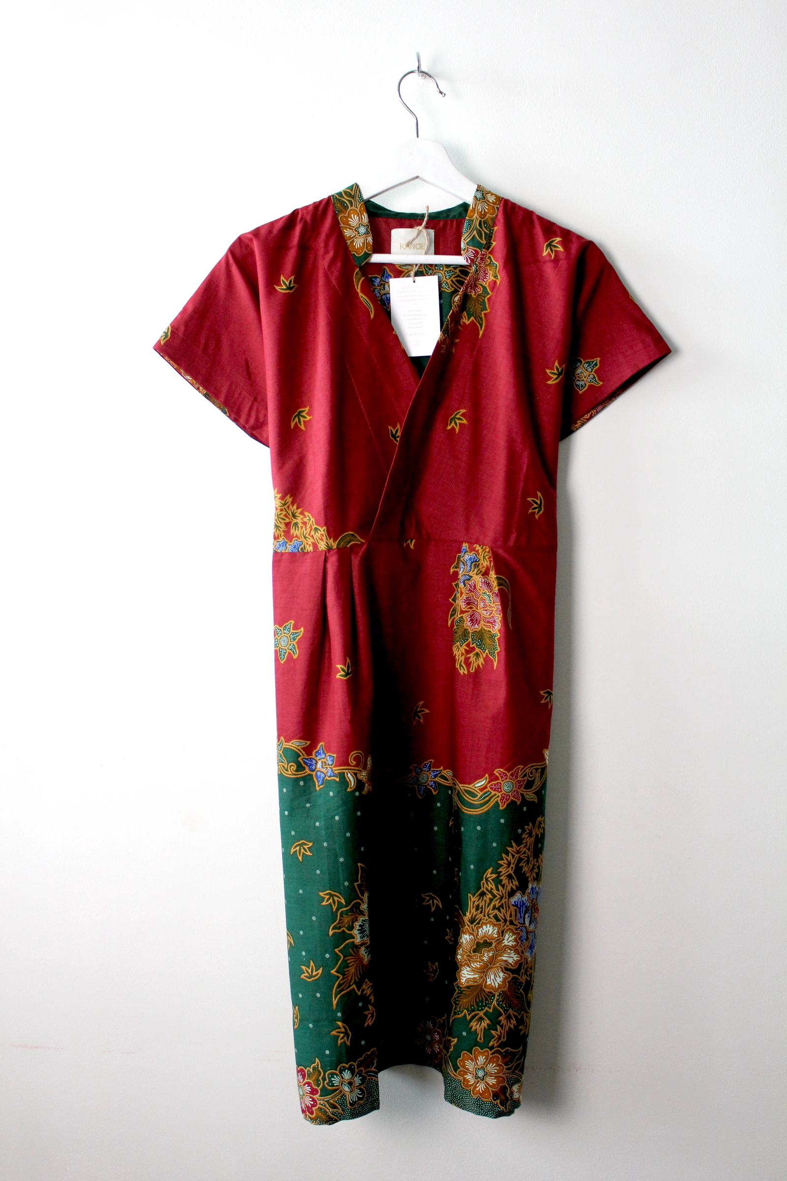 Kimono wrap dress w/ mandarin collar - Pia