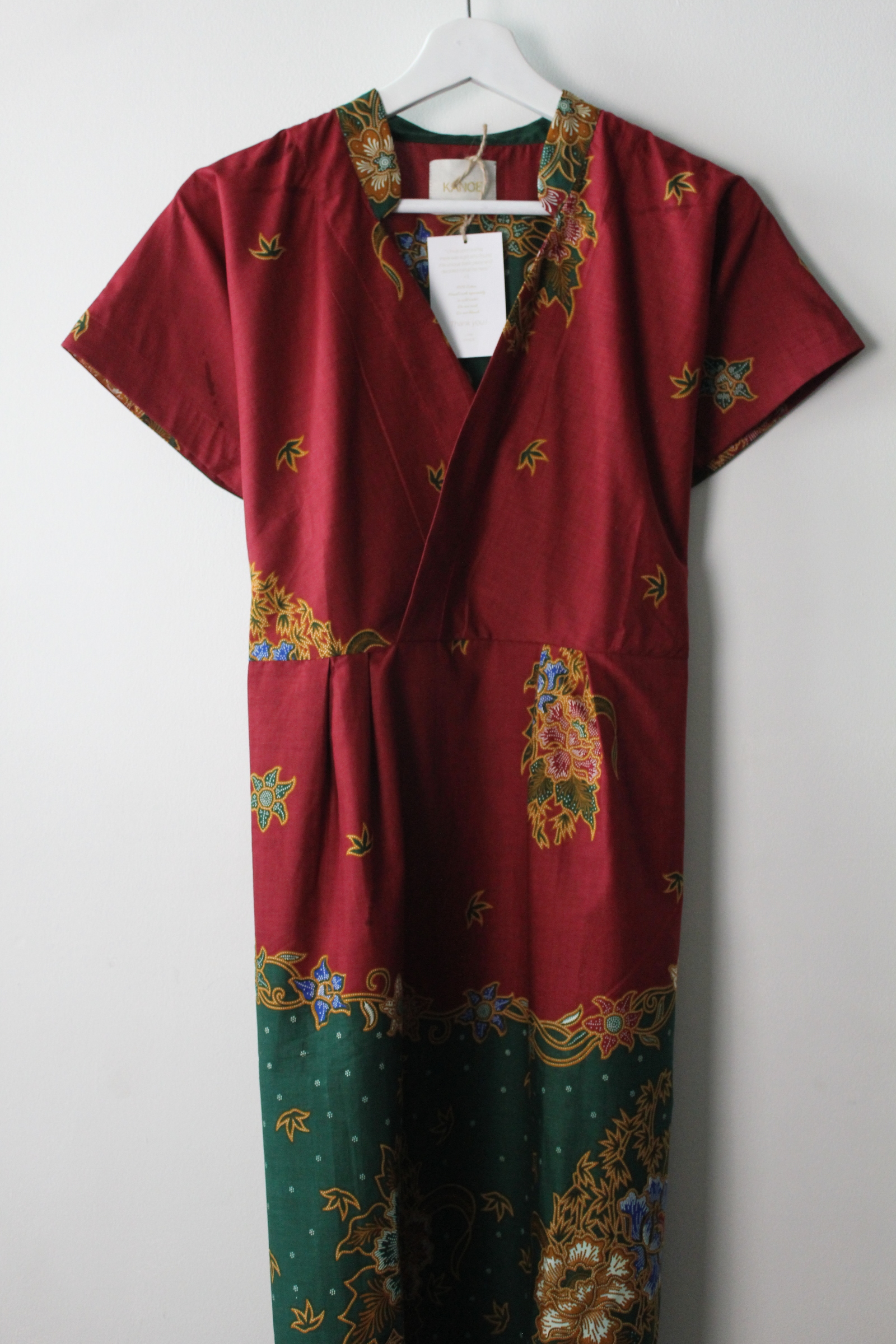 Kimono wrap dress w/ mandarin collar - Pia