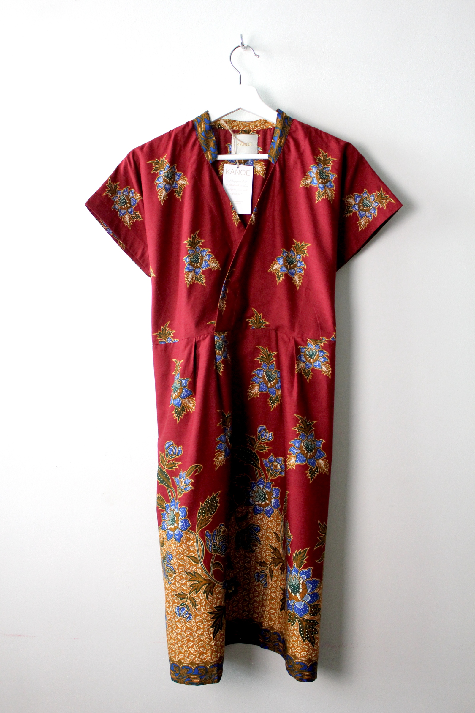 Kimono wrap dress w/ mandarin collar - Qi