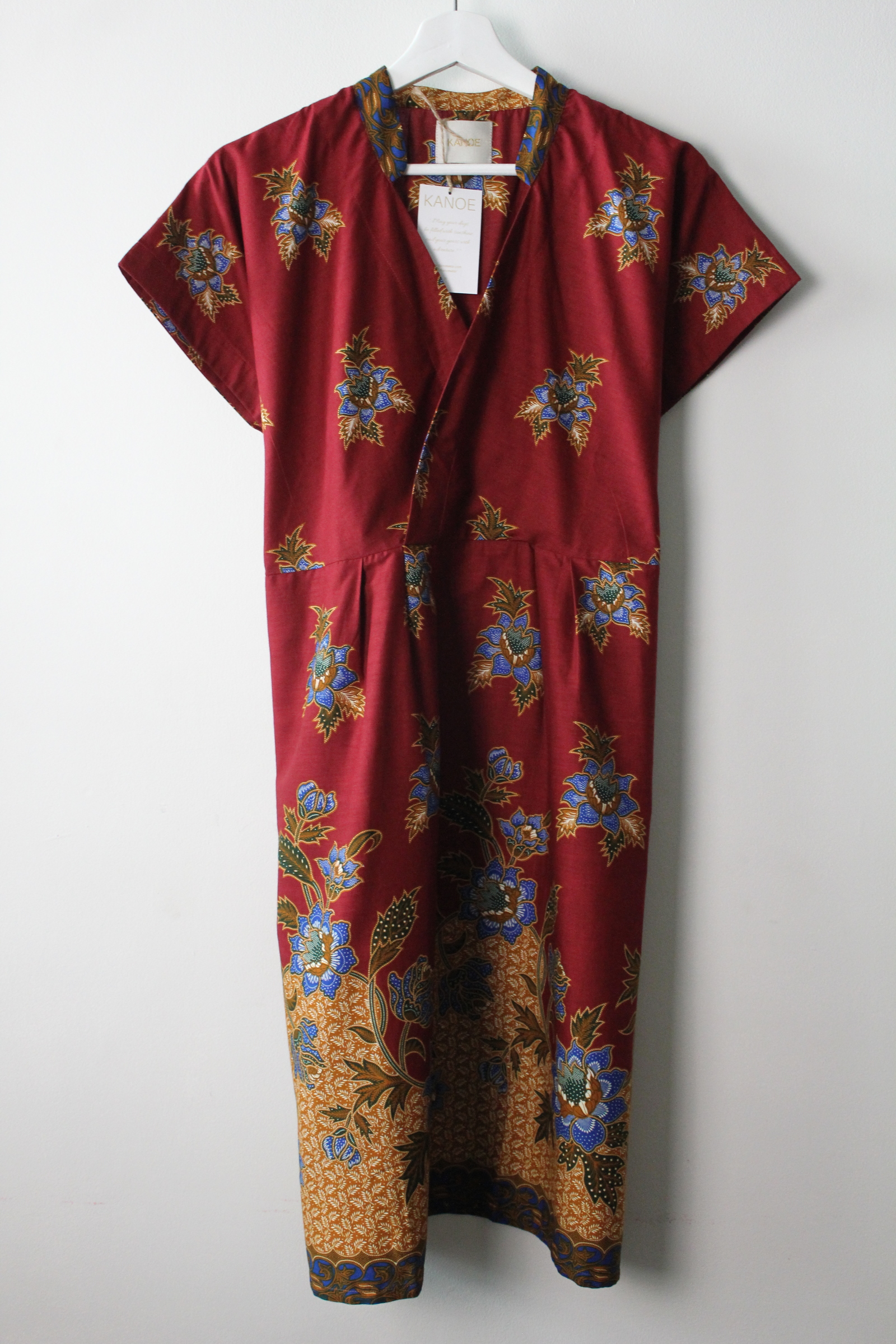 Kimono wrap dress w/ mandarin collar - Qi