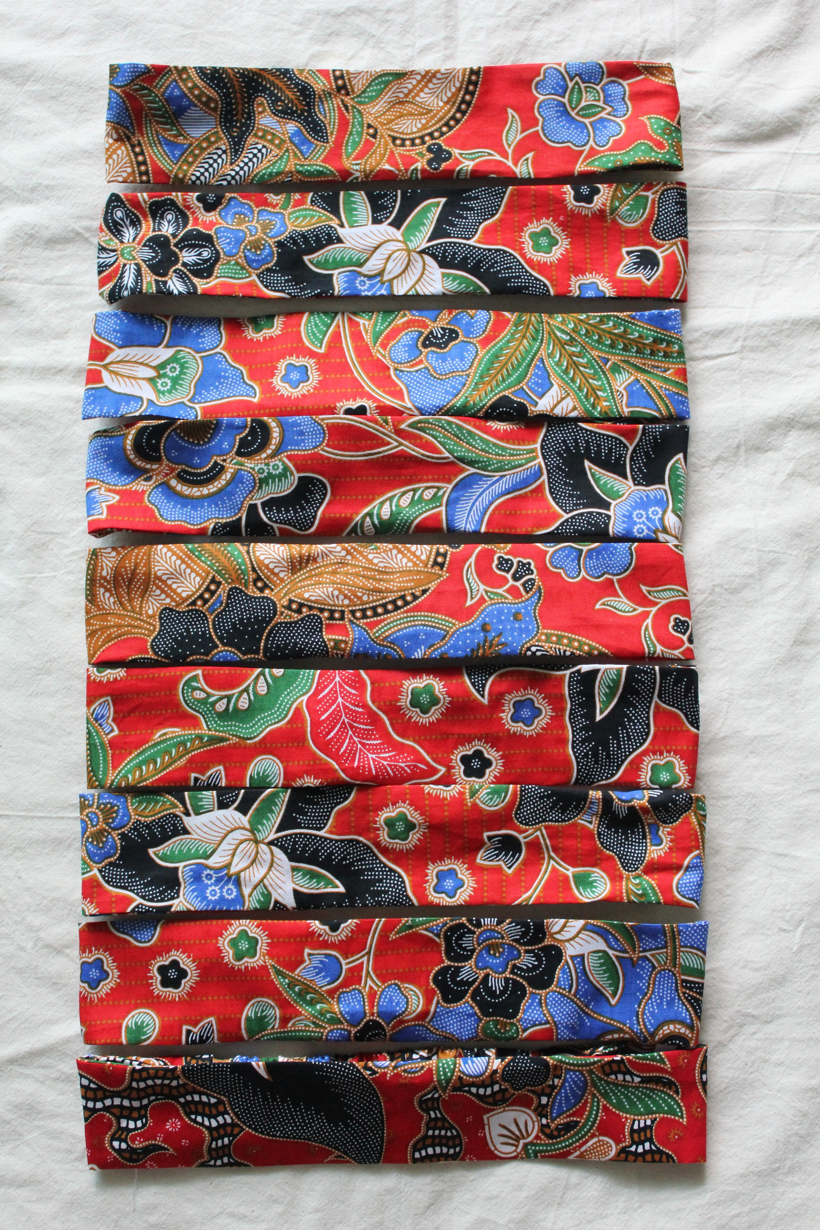 Batik Headbands ( Straight ) - Celestial Red