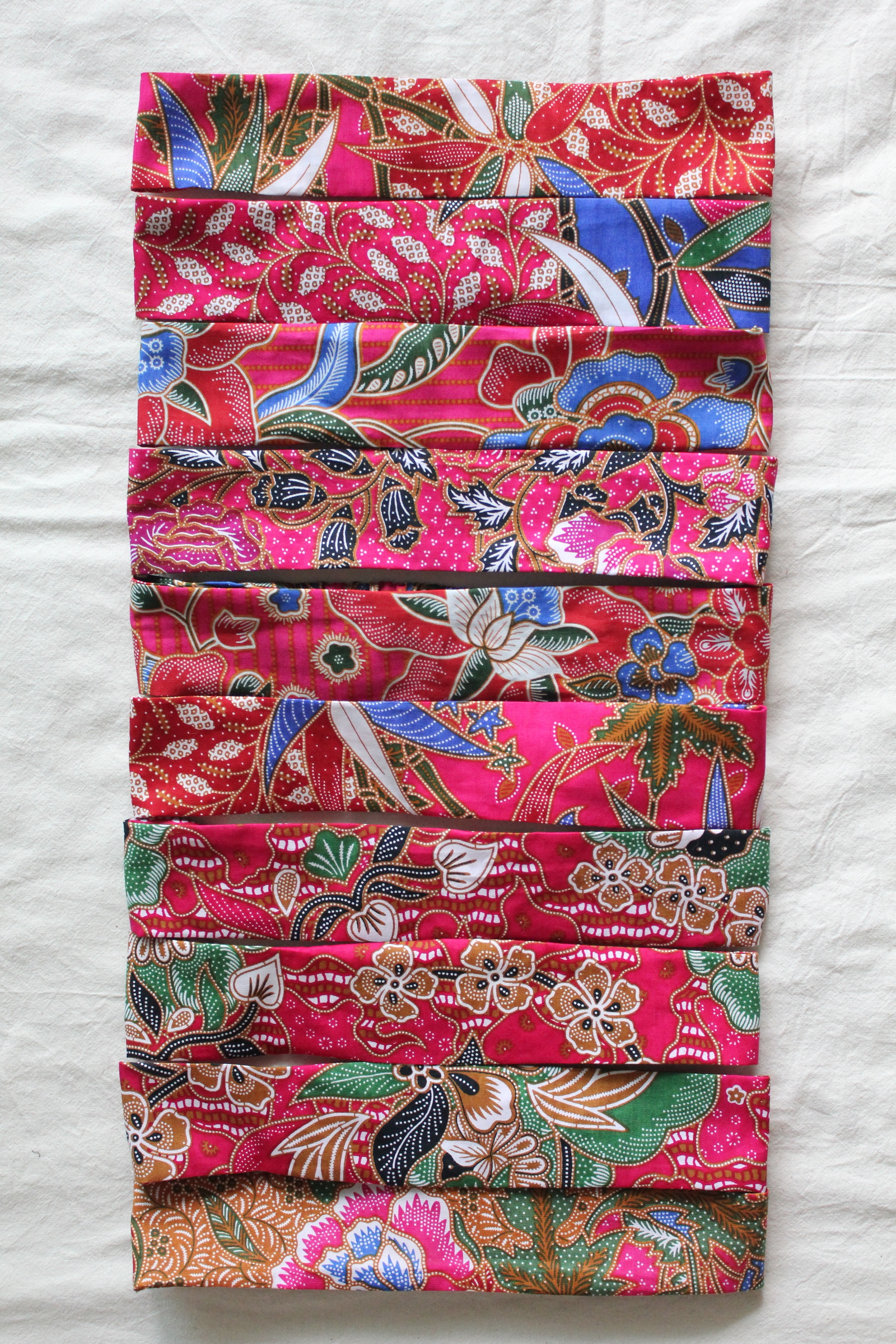 Batik Headbands ( Straight ) - Fuchsia Fun
