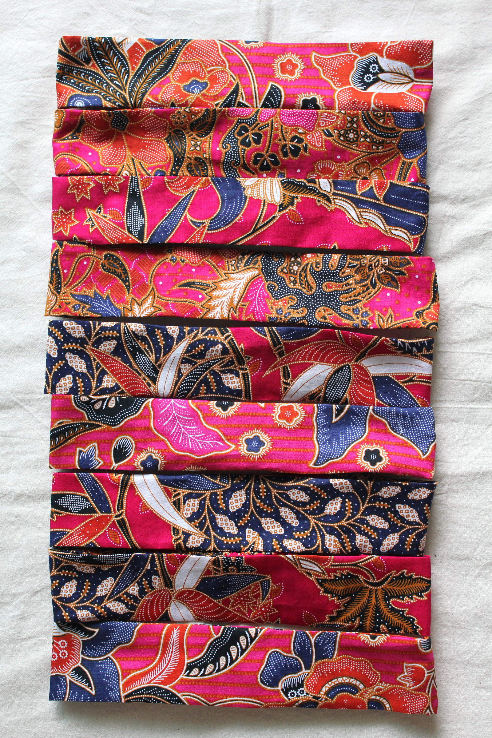 Batik Headbands ( Straight ) - Fuchsia Jewel