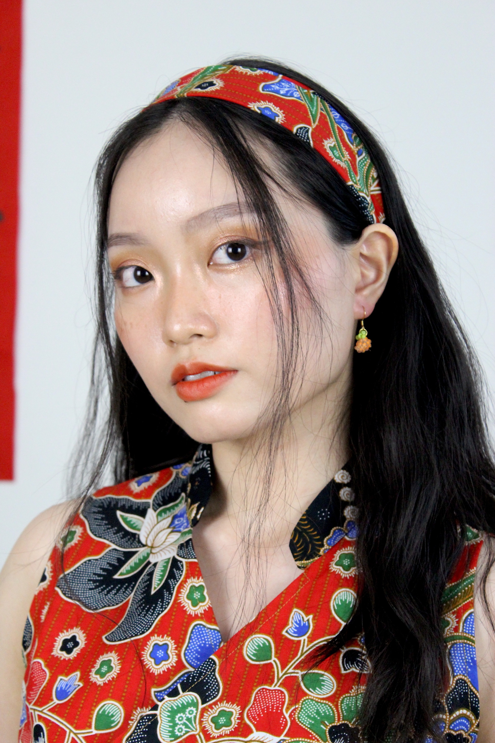 Batik Headbands ( Straight ) - Celestial Red