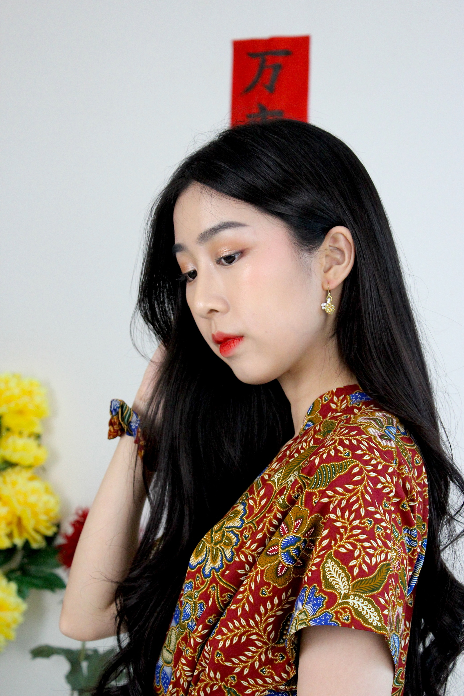 Beaded fruits earring - pineapple