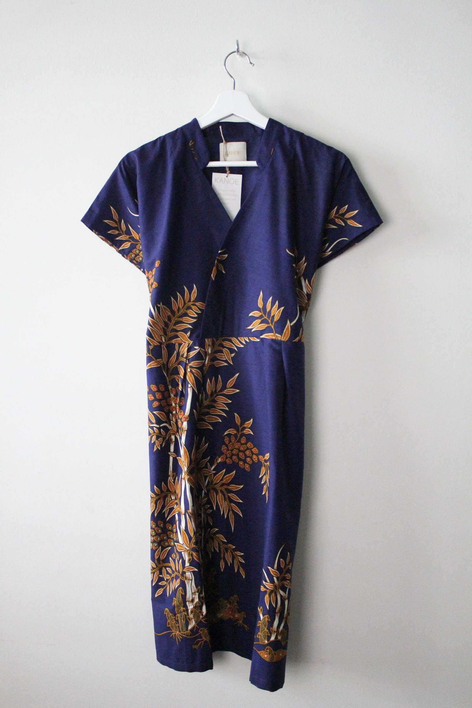 Kimono wrap dress w/ mandarin collar - Mila