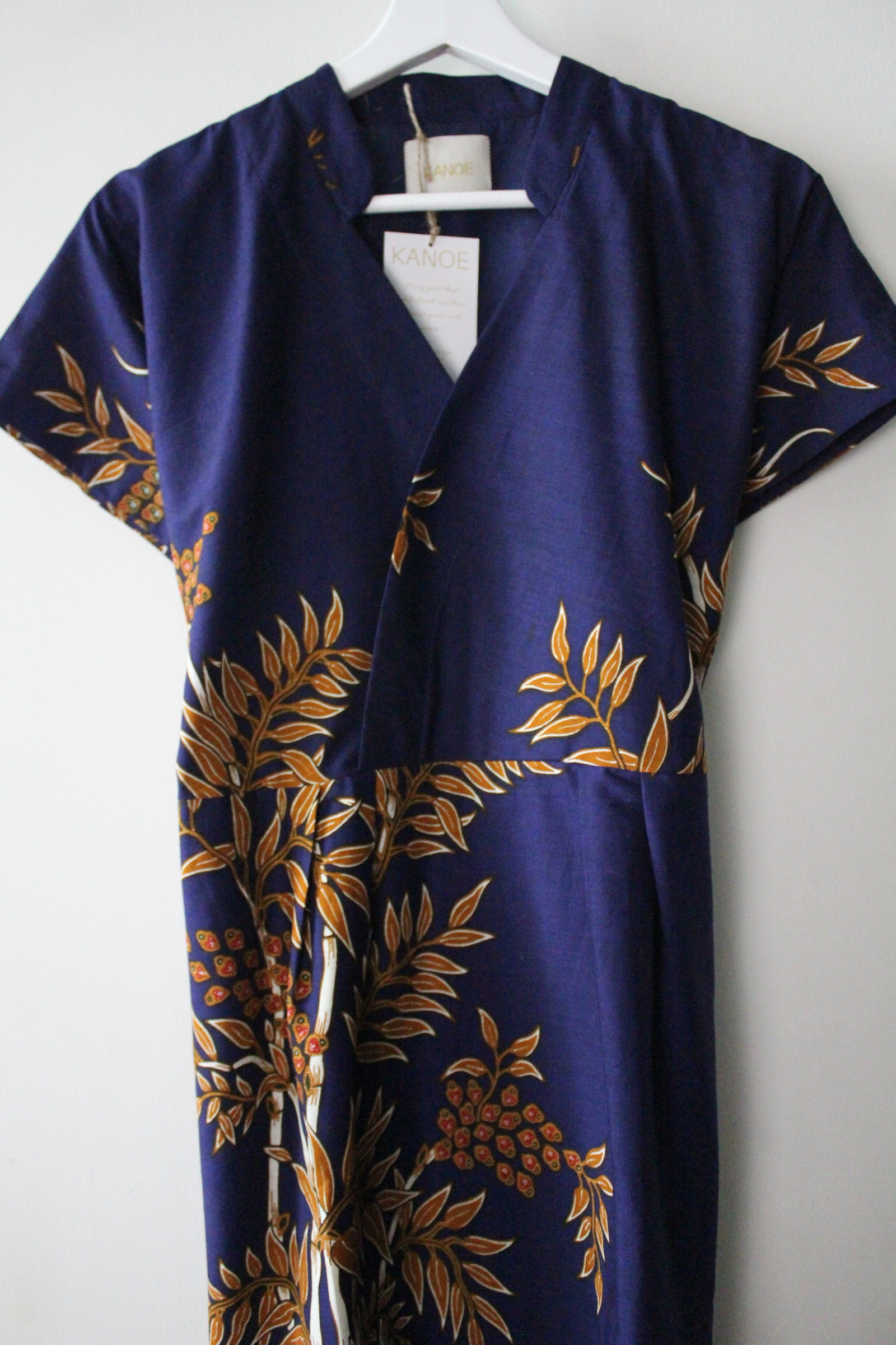 Kimono wrap dress w/ mandarin collar - Mila