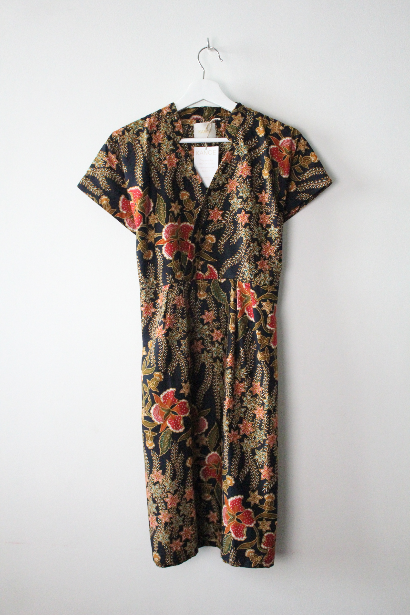 Kimono wrap dress w/ mandarin collar - Mele