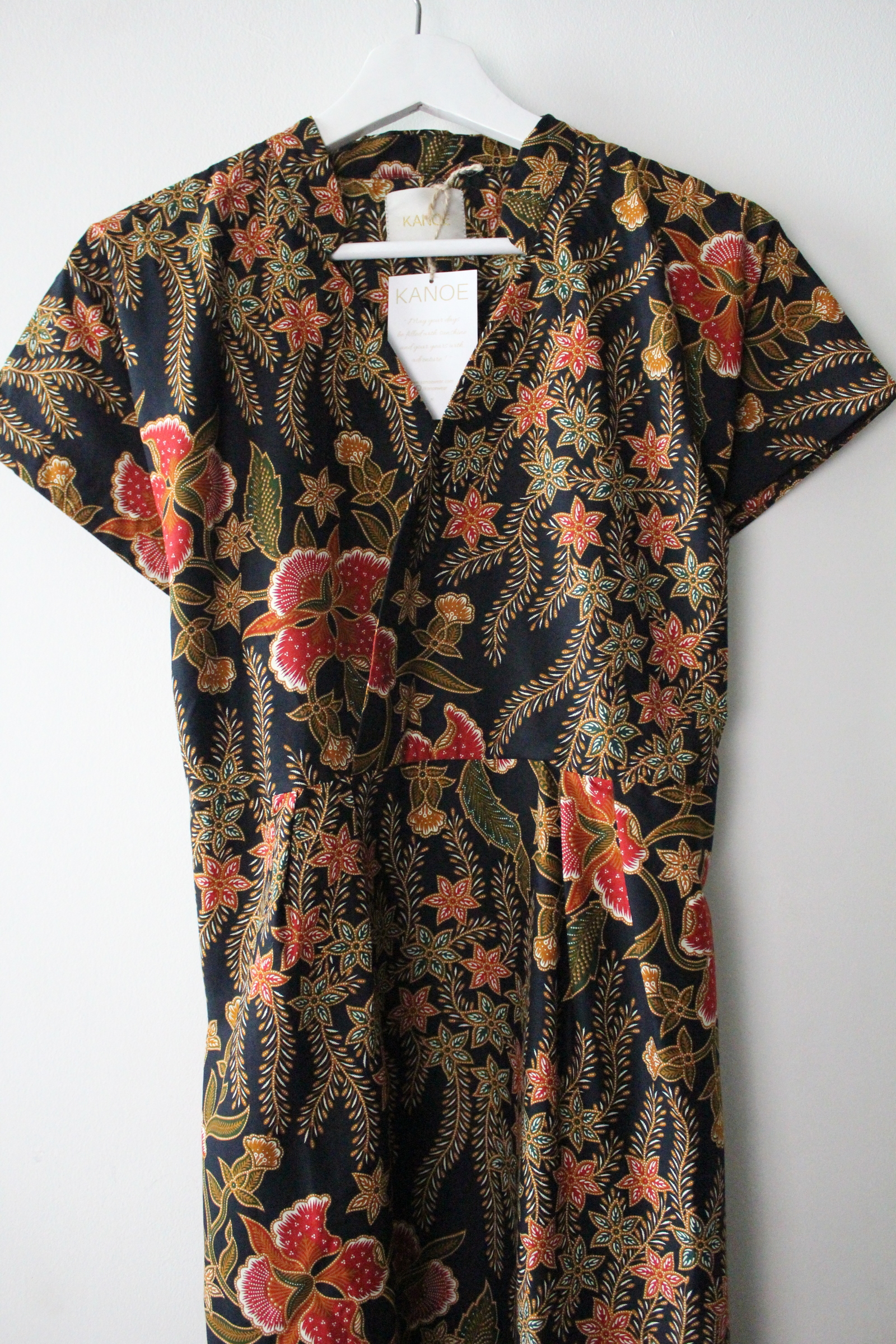 Kimono wrap dress w/ mandarin collar - Mele