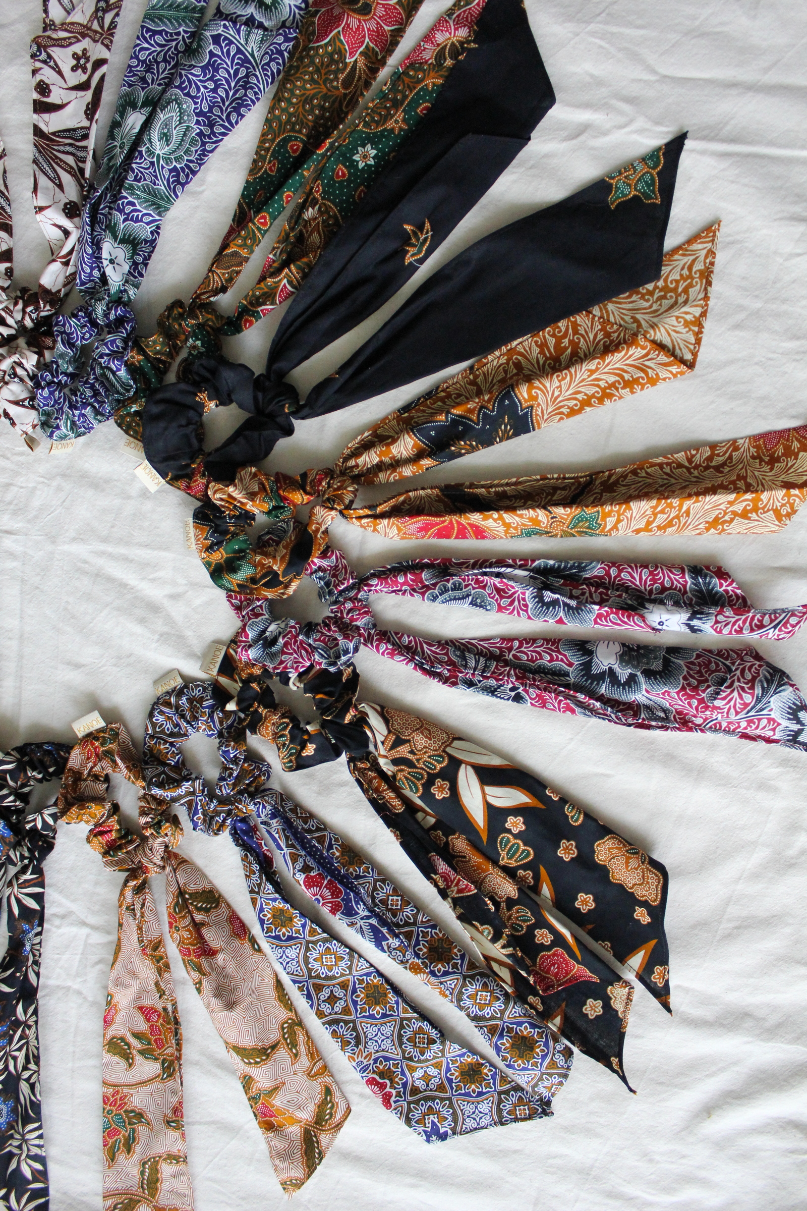 Batik Scrunchie with ribbon (Set of 3)