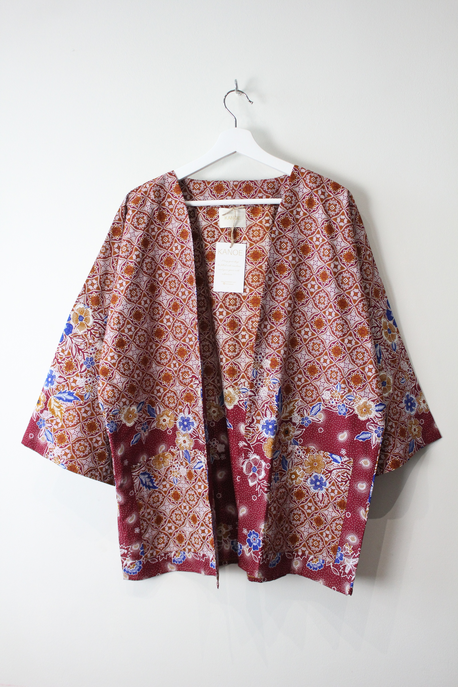 Batik Kimono Basic - Raspberry