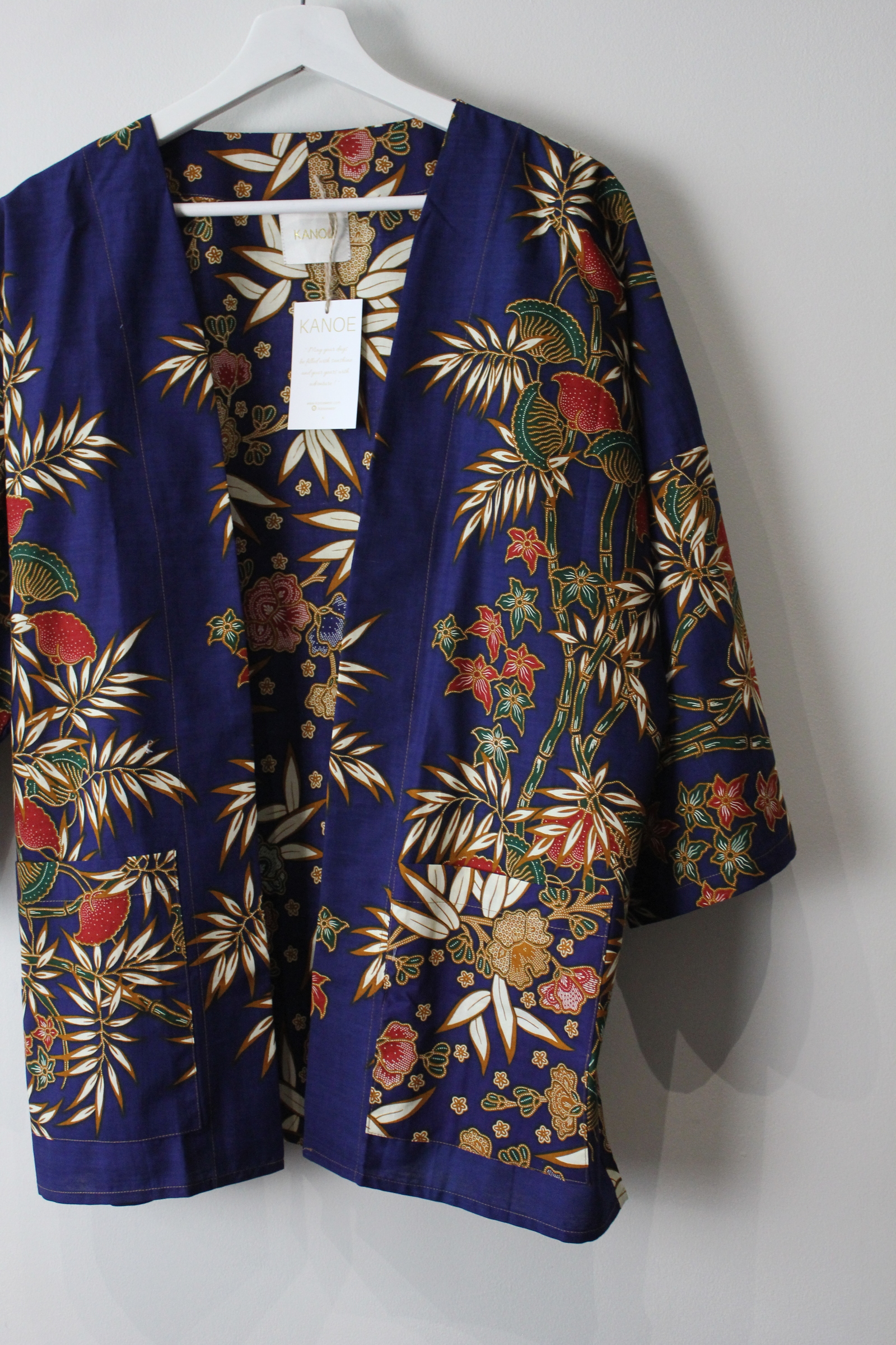 Batik Kimono Basic - Bamboo Babe (Blue)