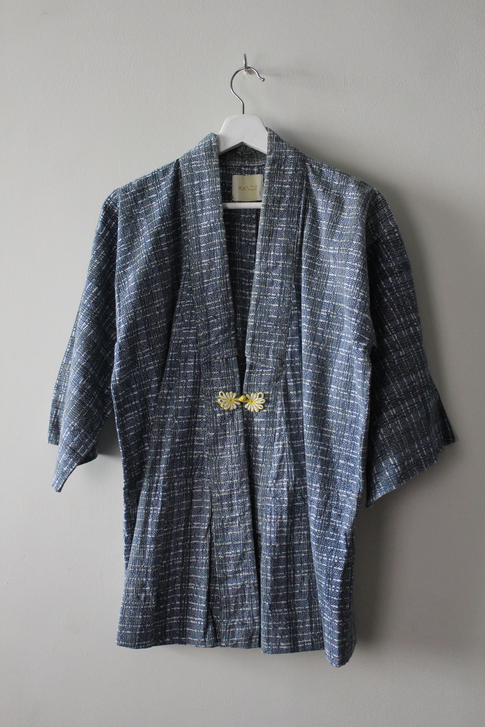 Upcycled Vintage Kimono Throwover - Waves