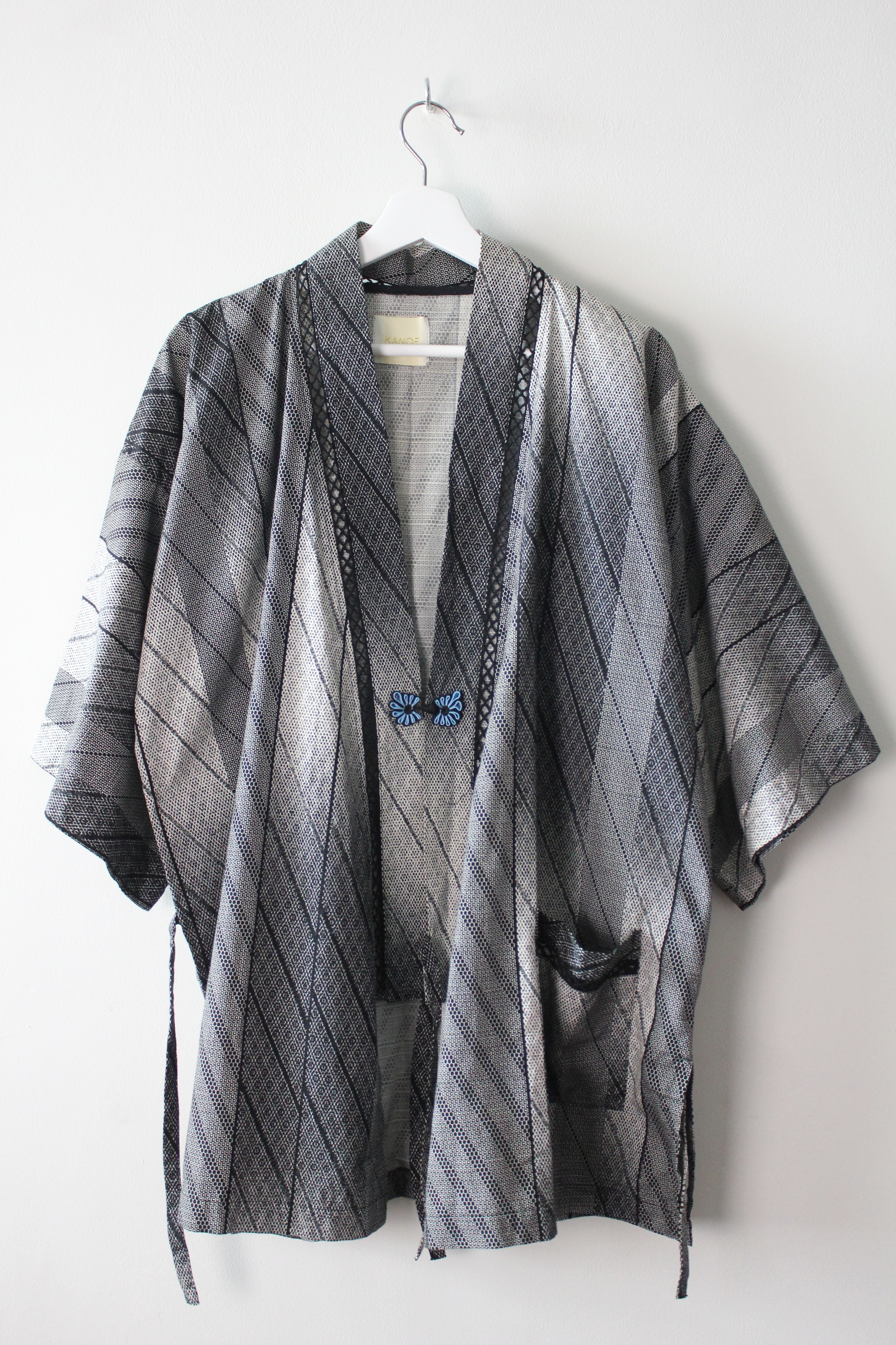 Upcycled Vintage Kimono Throwover - Evening Calm