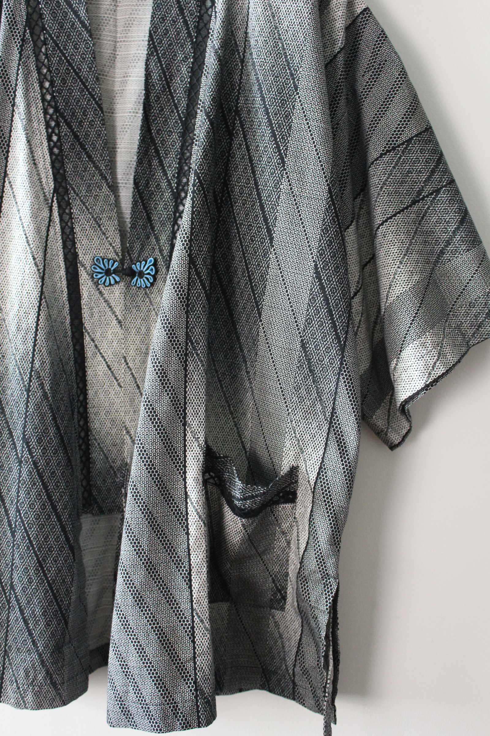 Upcycled Vintage Kimono Throwover - Evening Calm