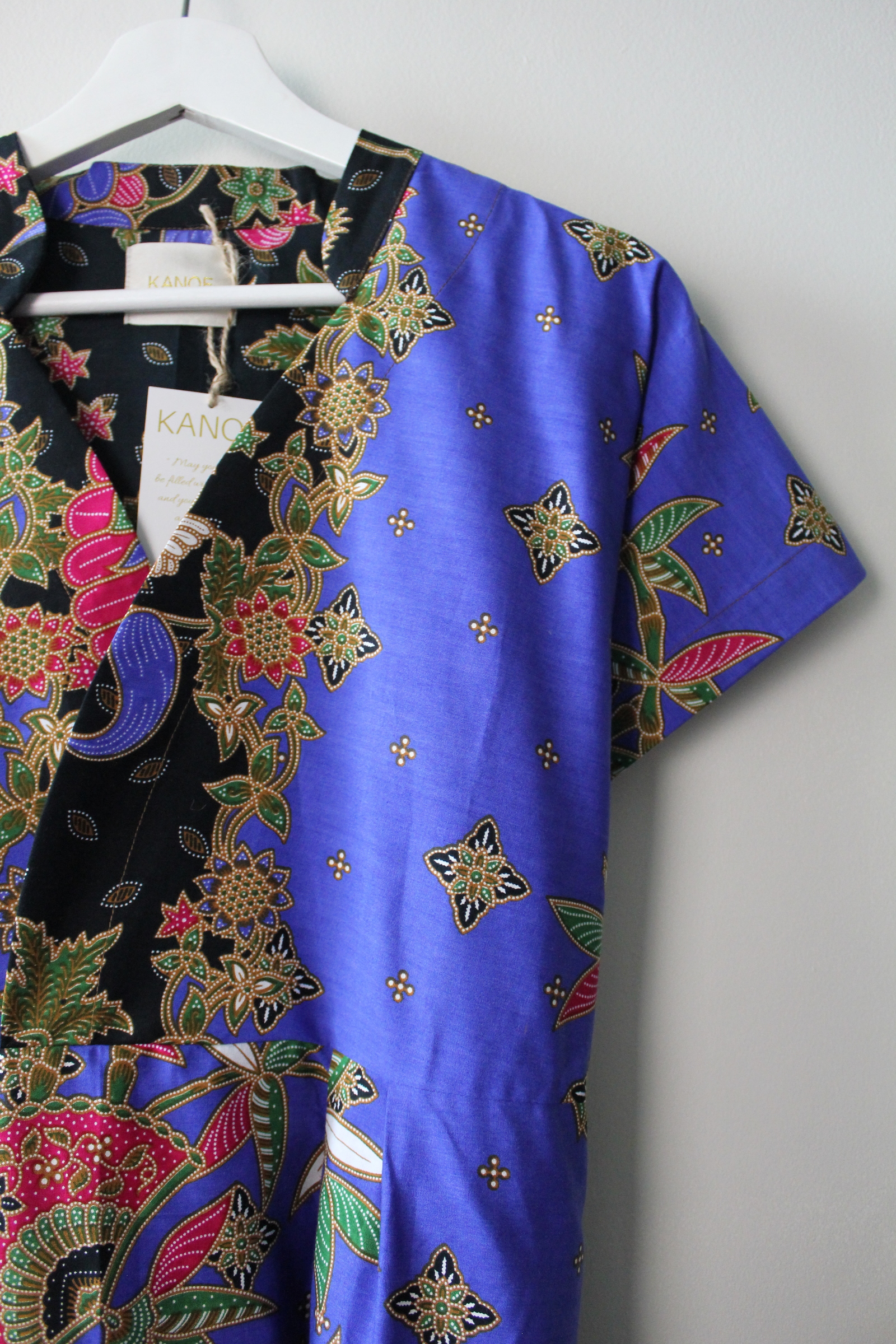 Kimono wrap dress w/ mandarin collar - Lennie