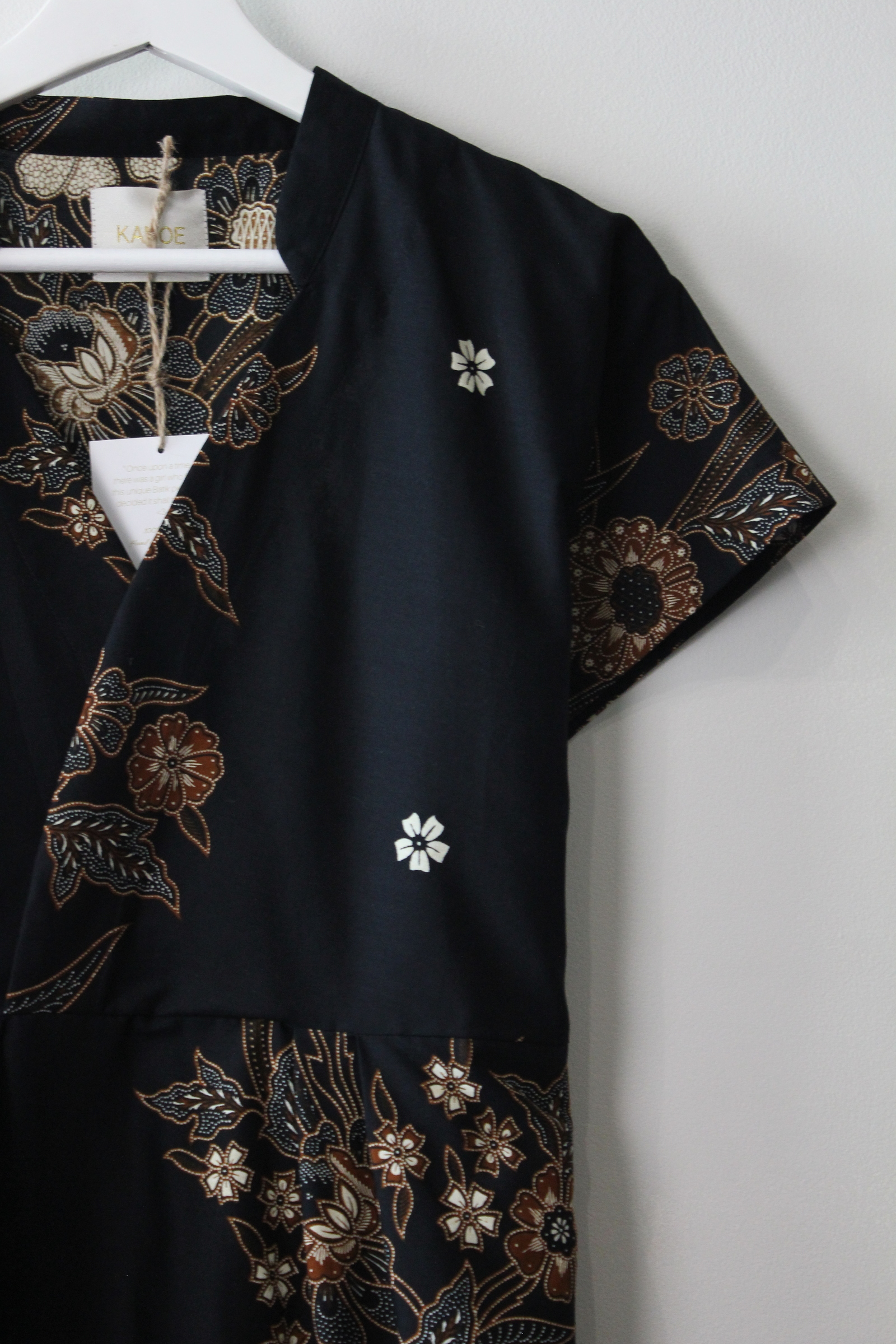 Kimono wrap dress w/ mandarin collar - Katie