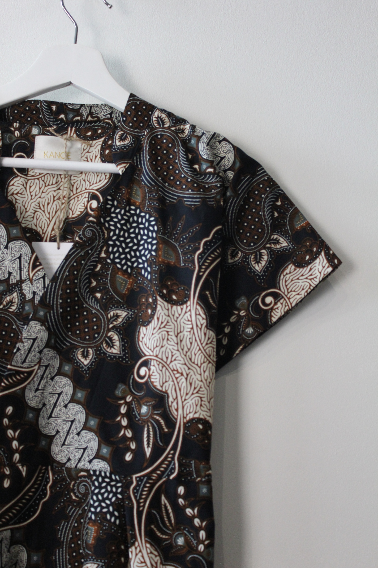 Kimono wrap dress w/ mandarin collar - Kris