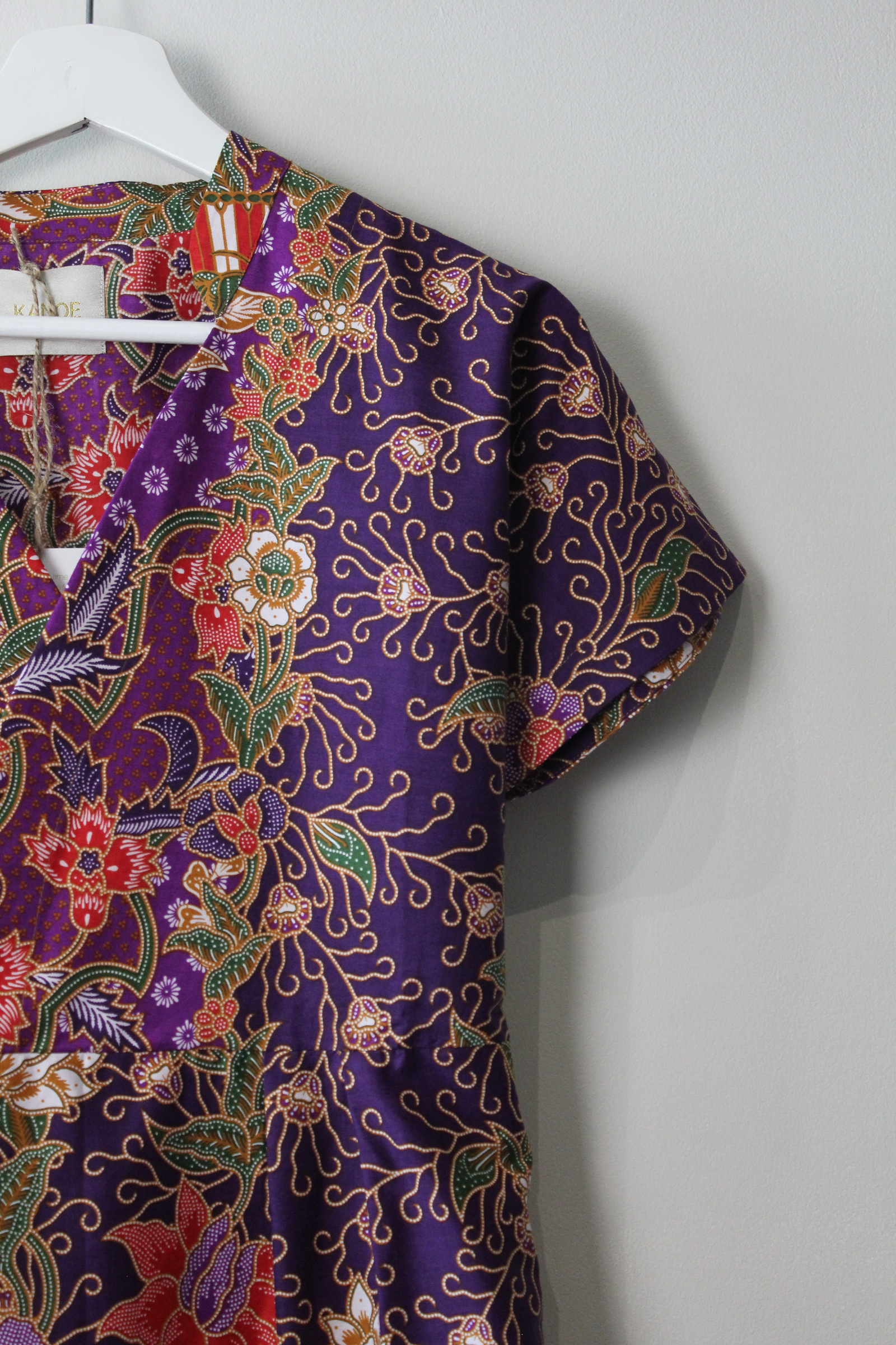 Kimono wrap dress w/ mandarin collar - Nao