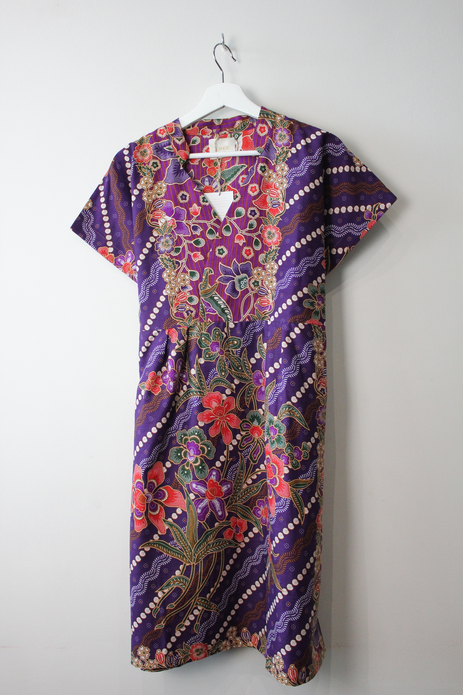 Kimono wrap dress w/ mandarin collar - Lea