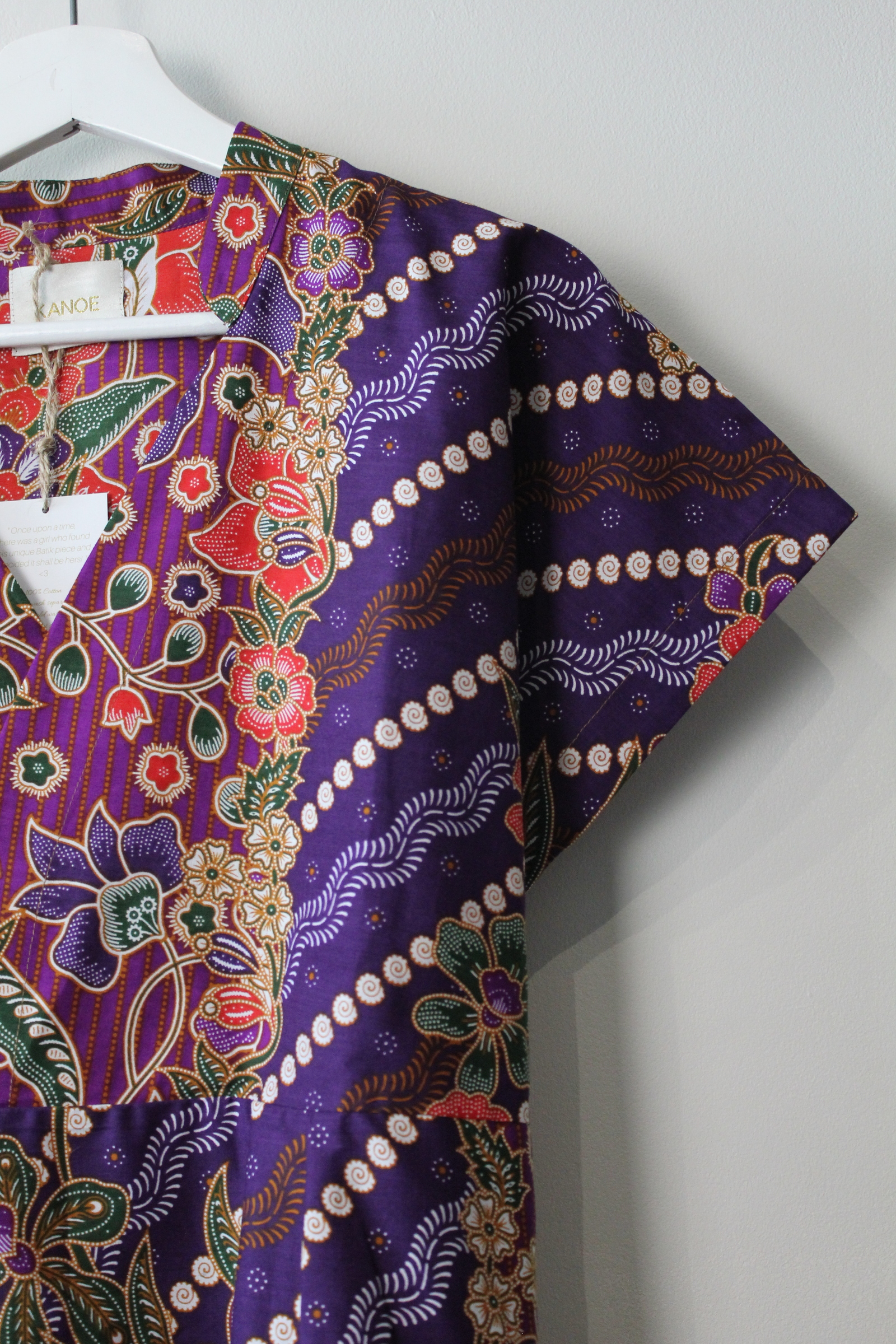 Kimono wrap dress w/ mandarin collar - Lea