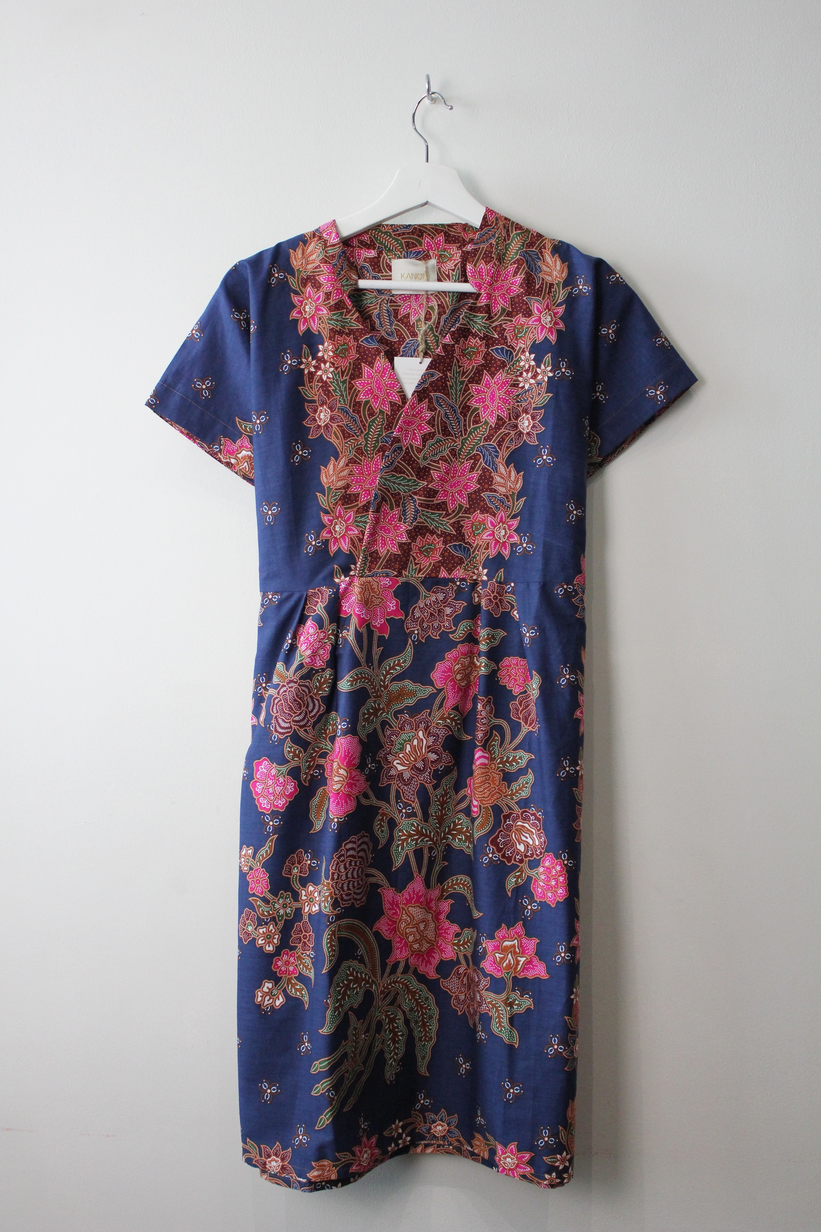 Kimono wrap dress w/ mandarin collar - Aya