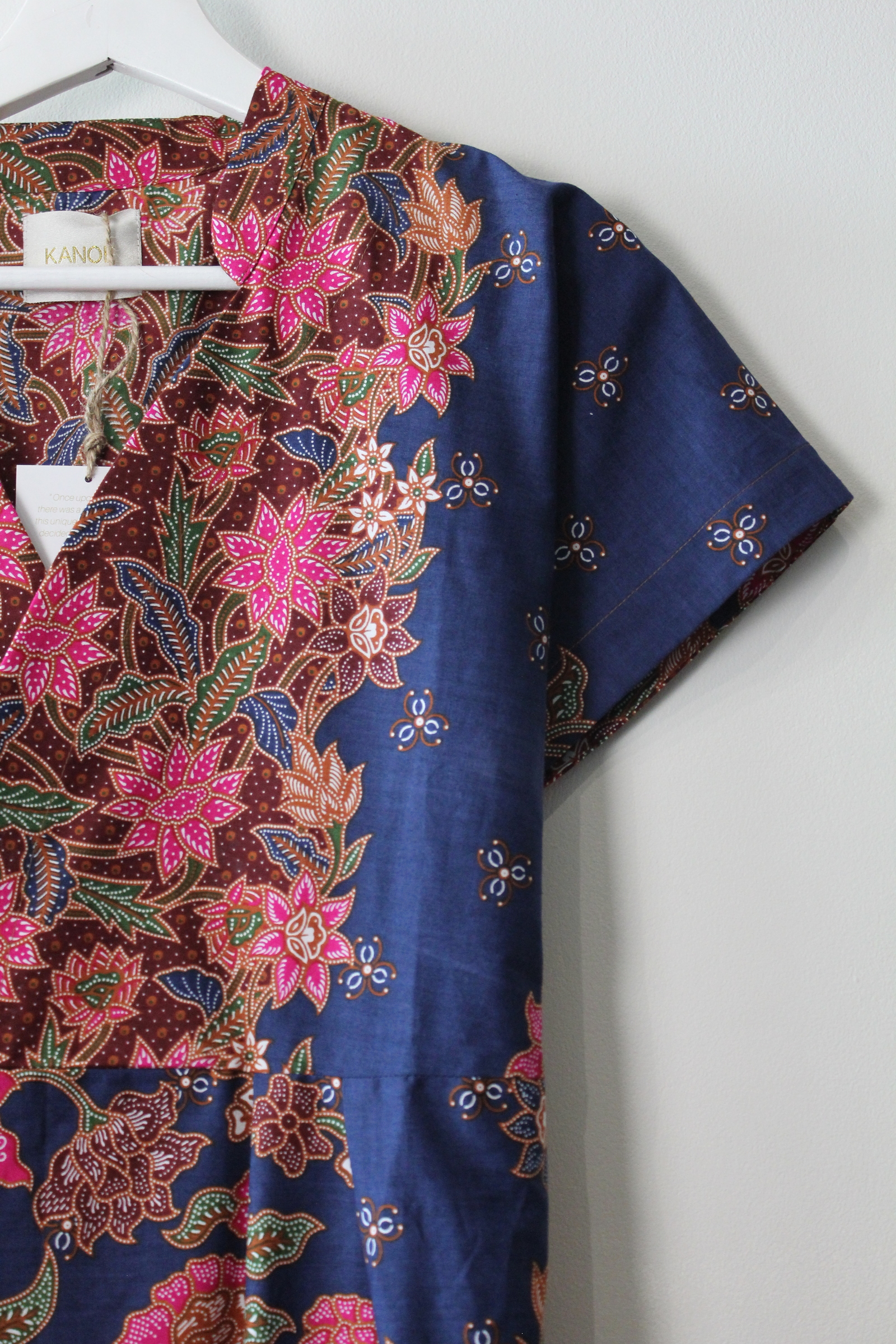 Kimono wrap dress w/ mandarin collar - Aya