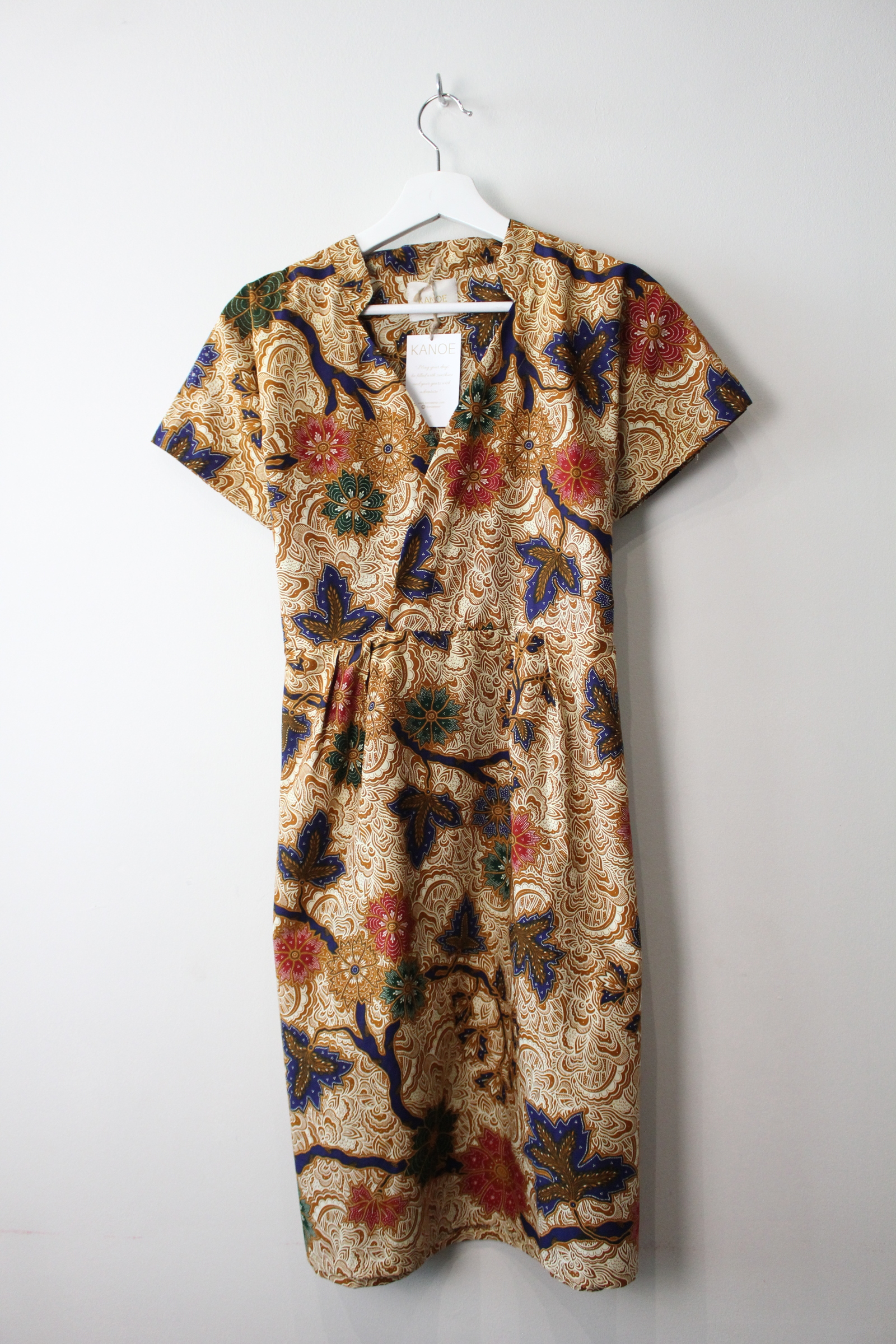 Kimono wrap dress w/ mandarin collar - Sienna