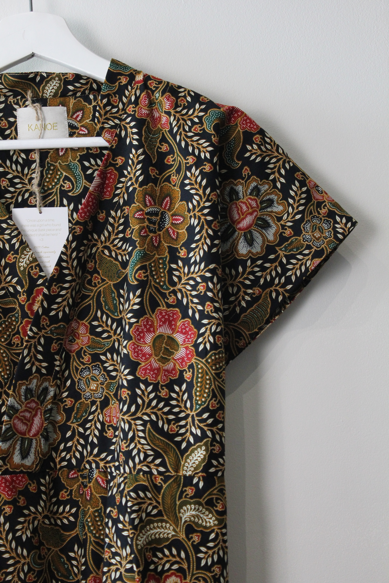 Kimono wrap dress w/ mandarin collar - Celine