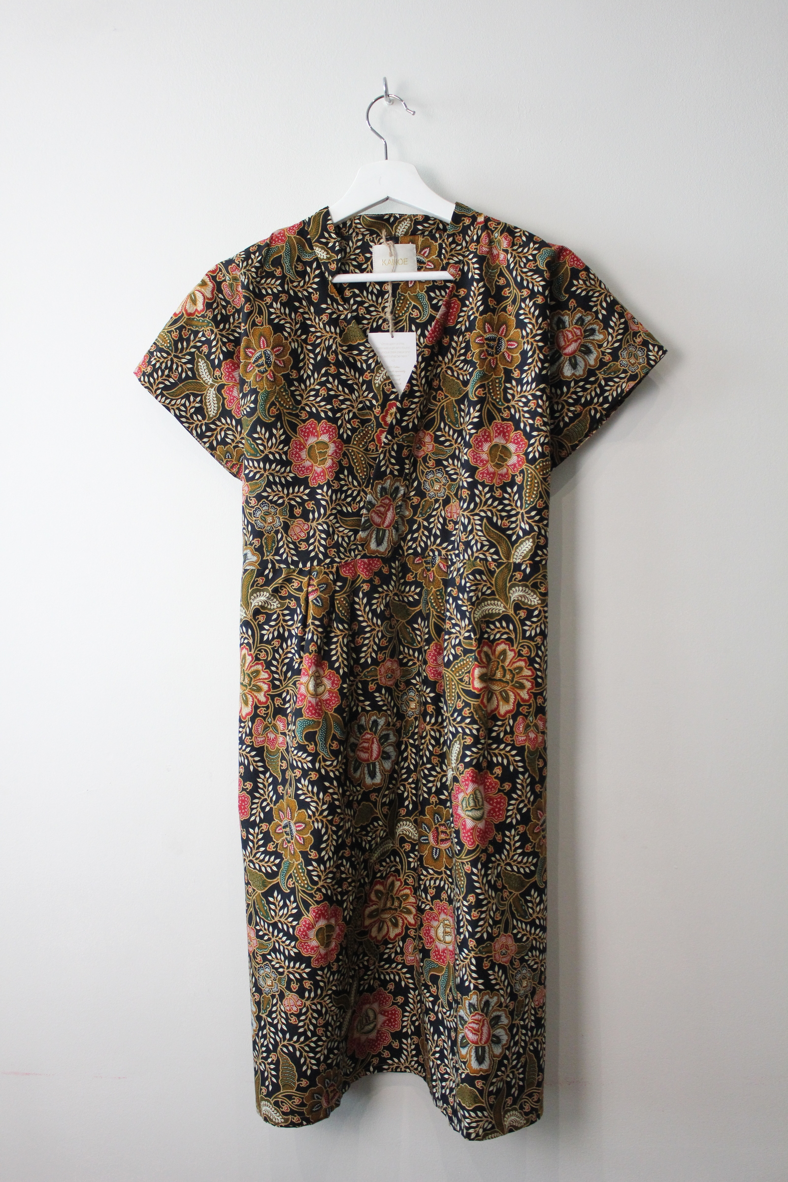 Kimono wrap dress w/ mandarin collar - Celine