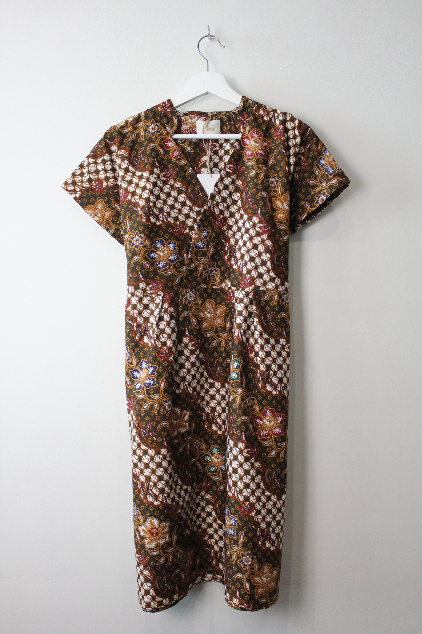 Kimono wrap dress w/ mandarin collar - Maz
