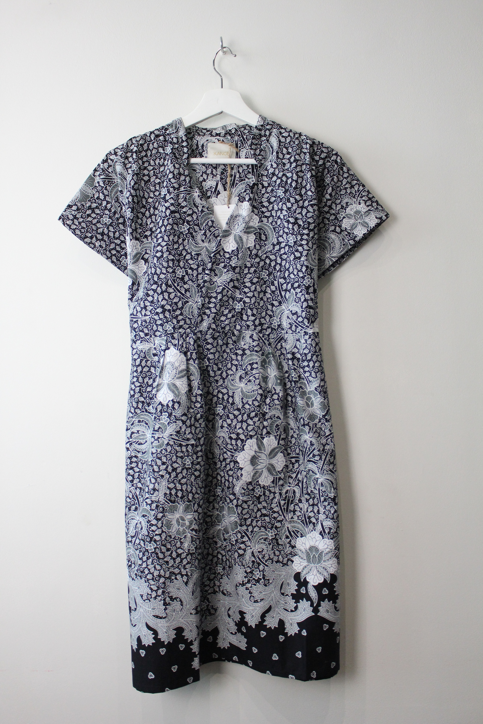 Kimono wrap dress w/ mandarin collar - Sonya