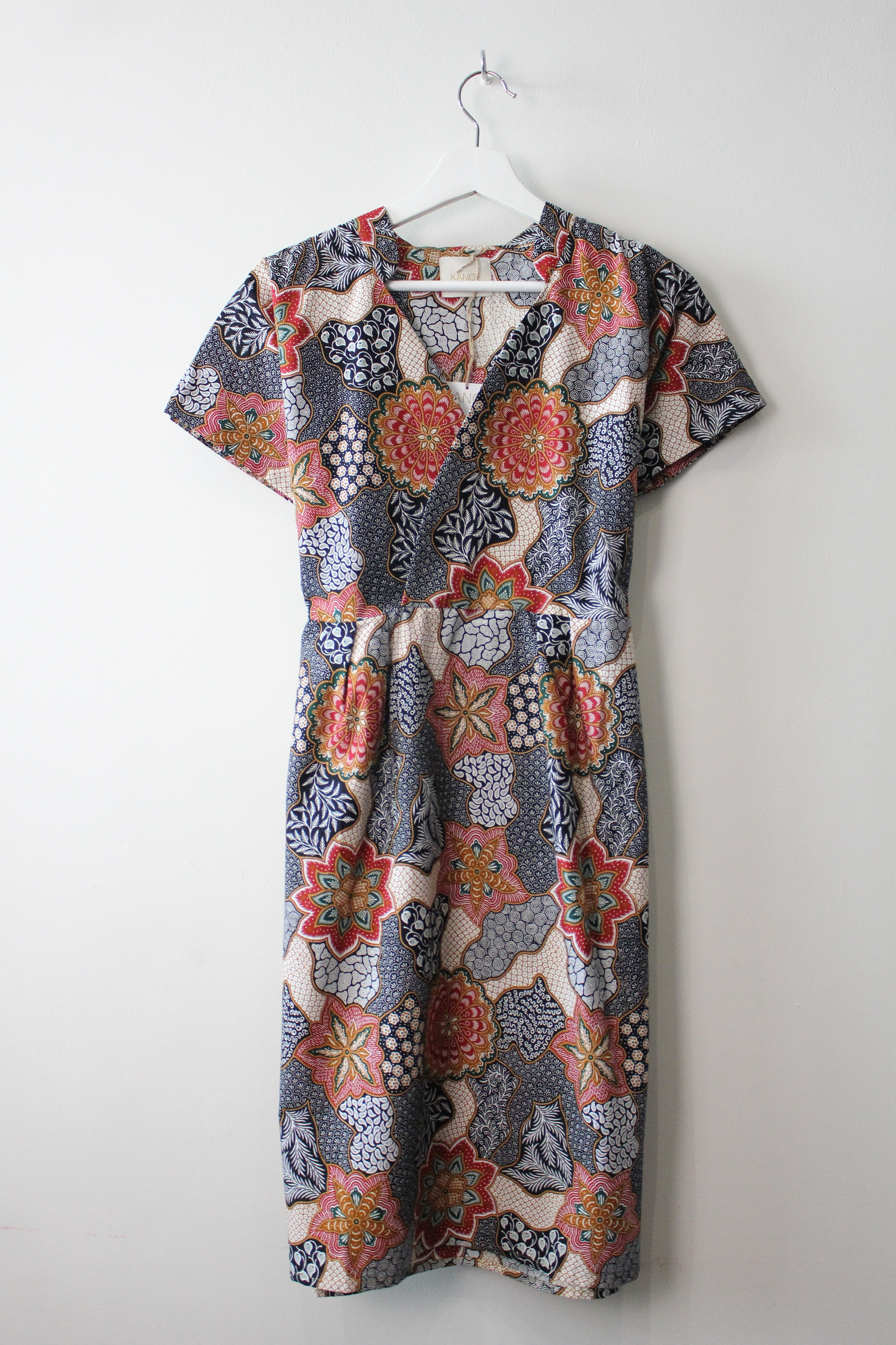 Kimono wrap dress w/ mandarin collar - Rainne