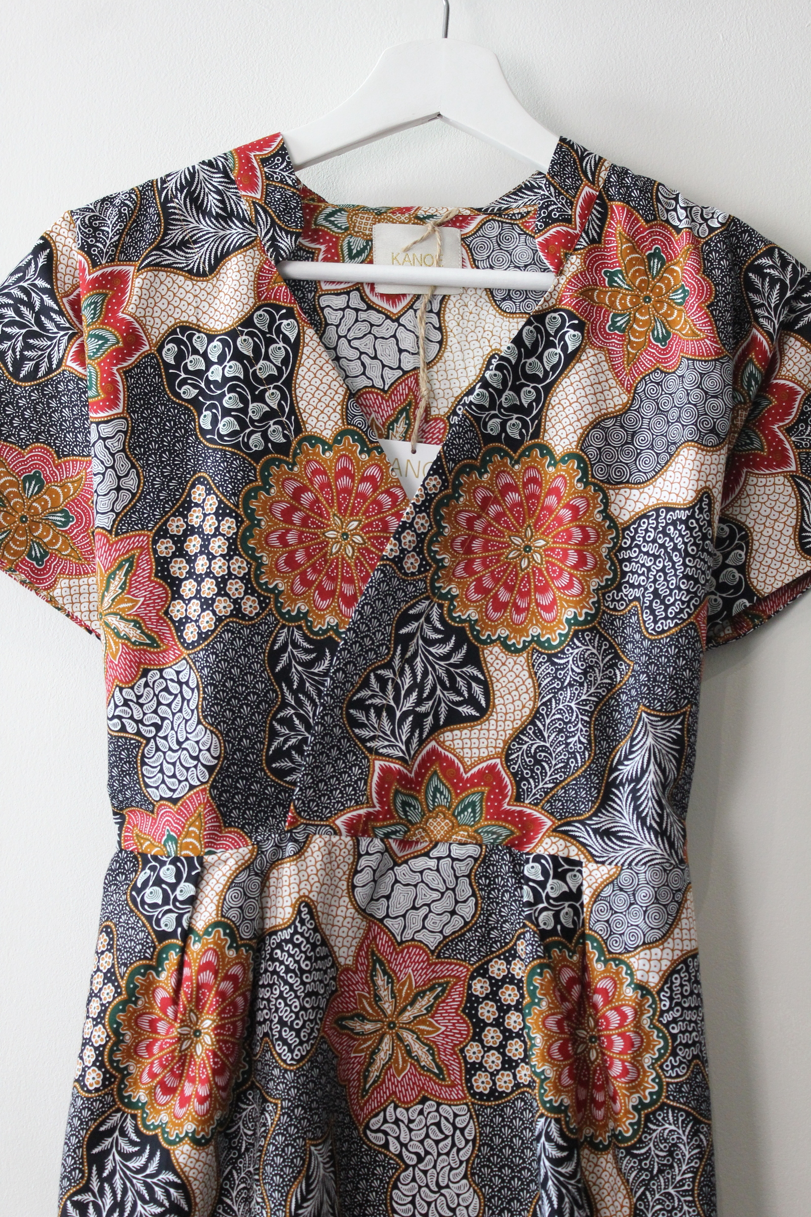 Kimono wrap dress w/ mandarin collar - Rainne