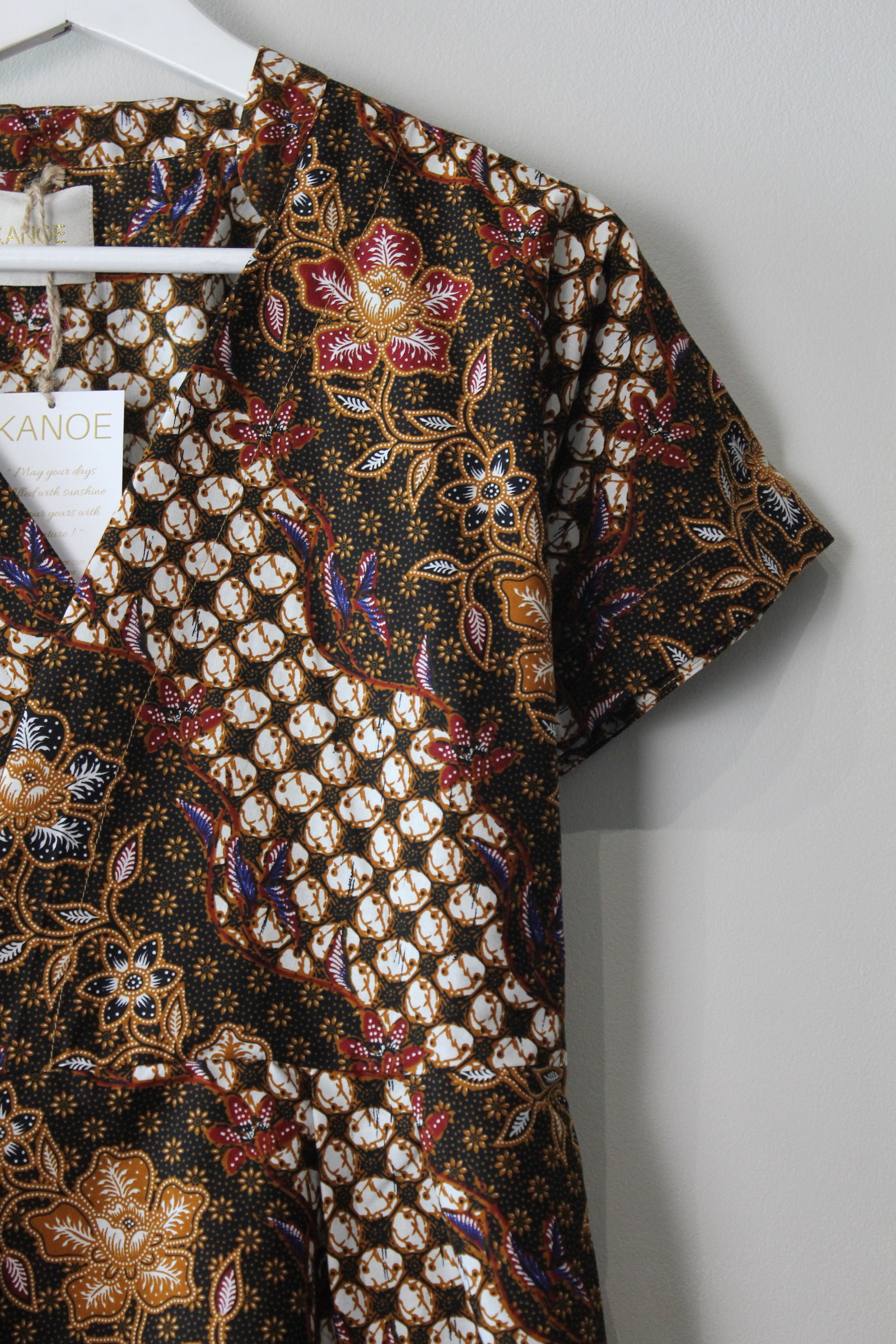 Kimono wrap dress w/ mandarin collar - Nella