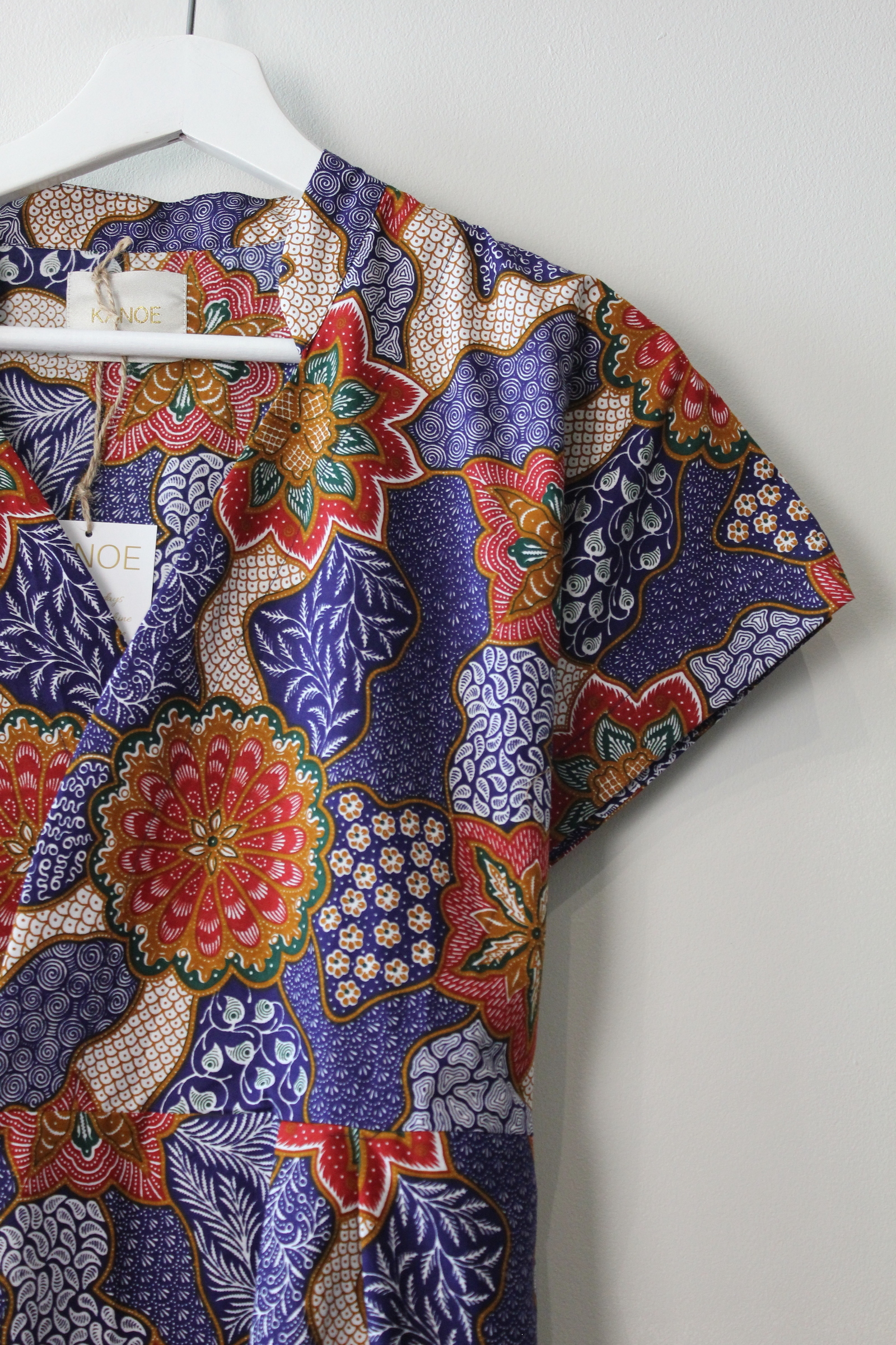 Kimono wrap dress w/ mandarin collar - Joanita