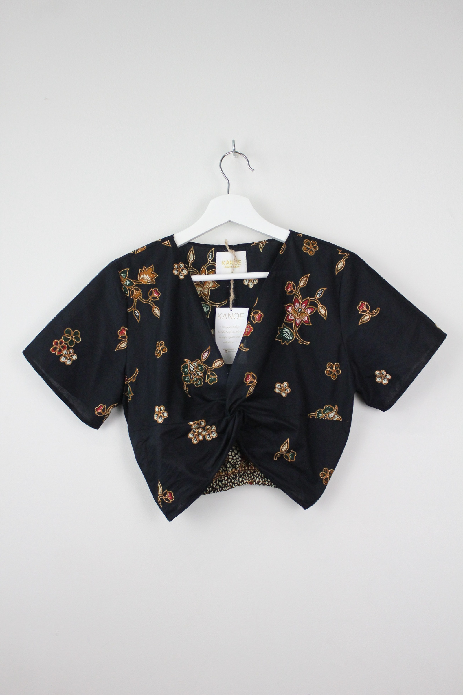 Twisted Front Batik Top - Adele
