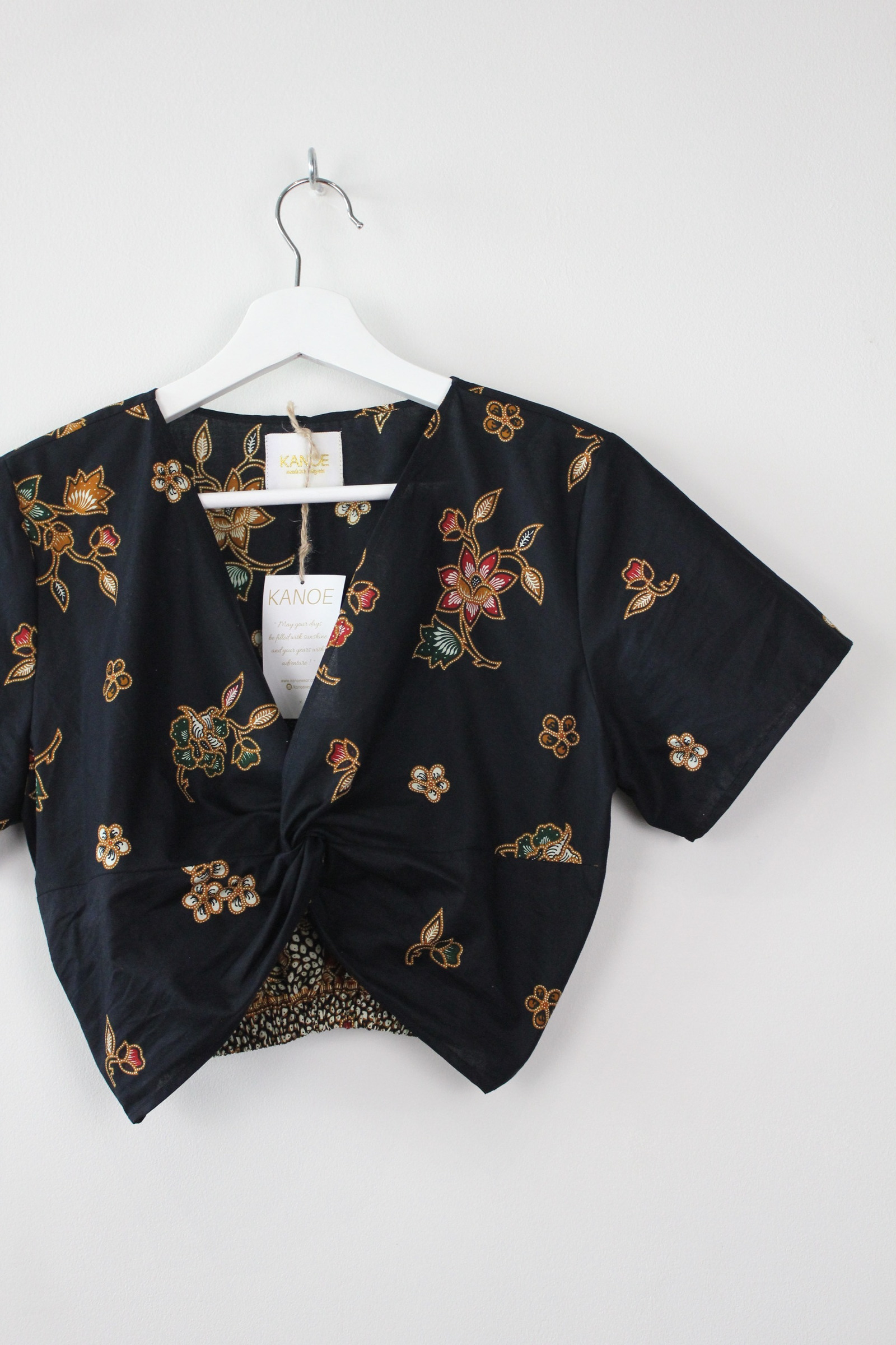 Twisted Front Batik Top - Adele