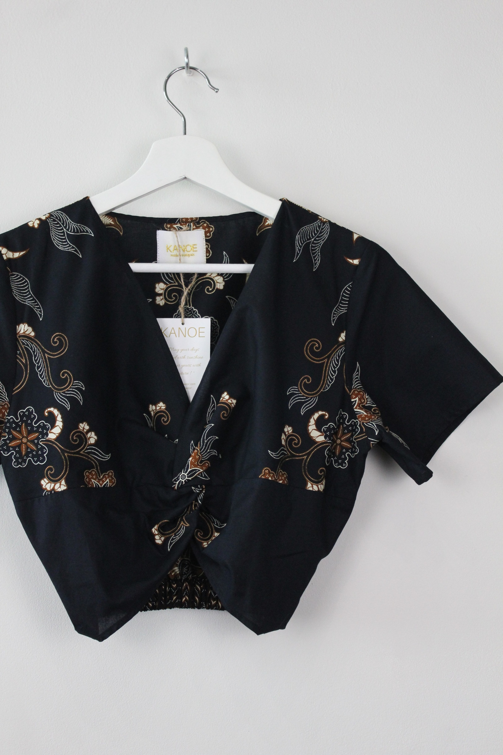 Twisted Front Batik Top - Addie