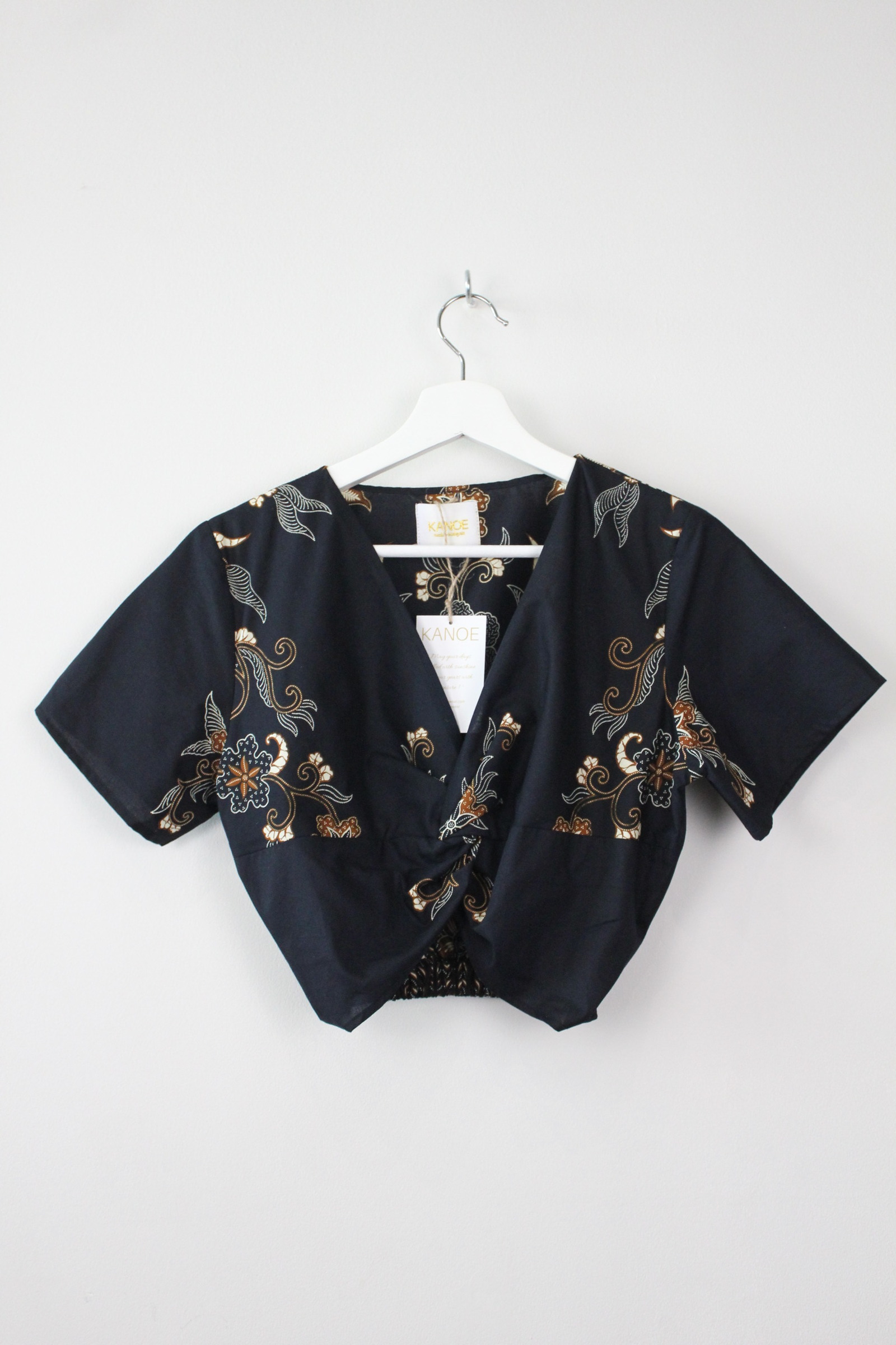 Twisted Front Batik Top - Addie