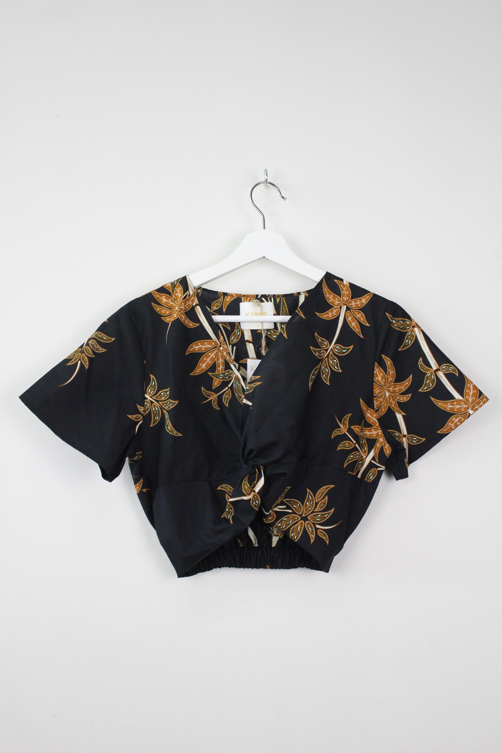 Twisted Front Batik Top - Wada