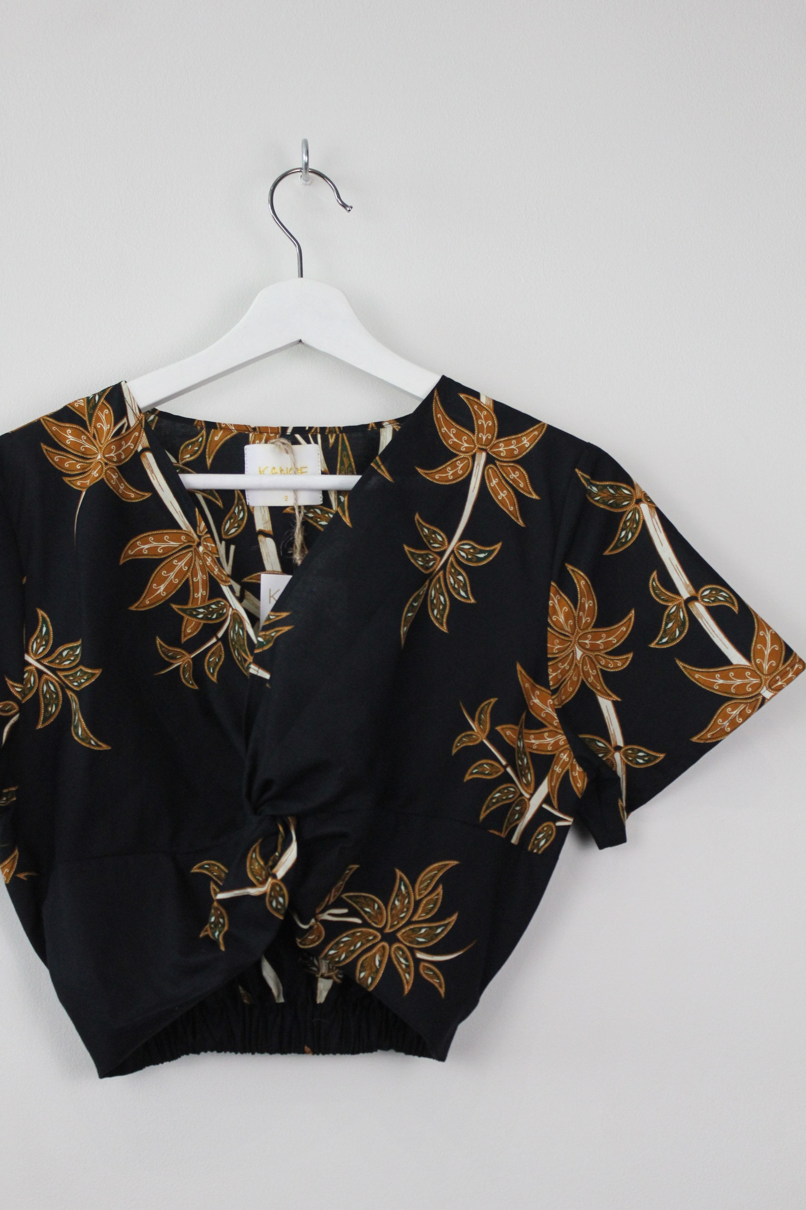 Twisted Front Batik Top - Wada