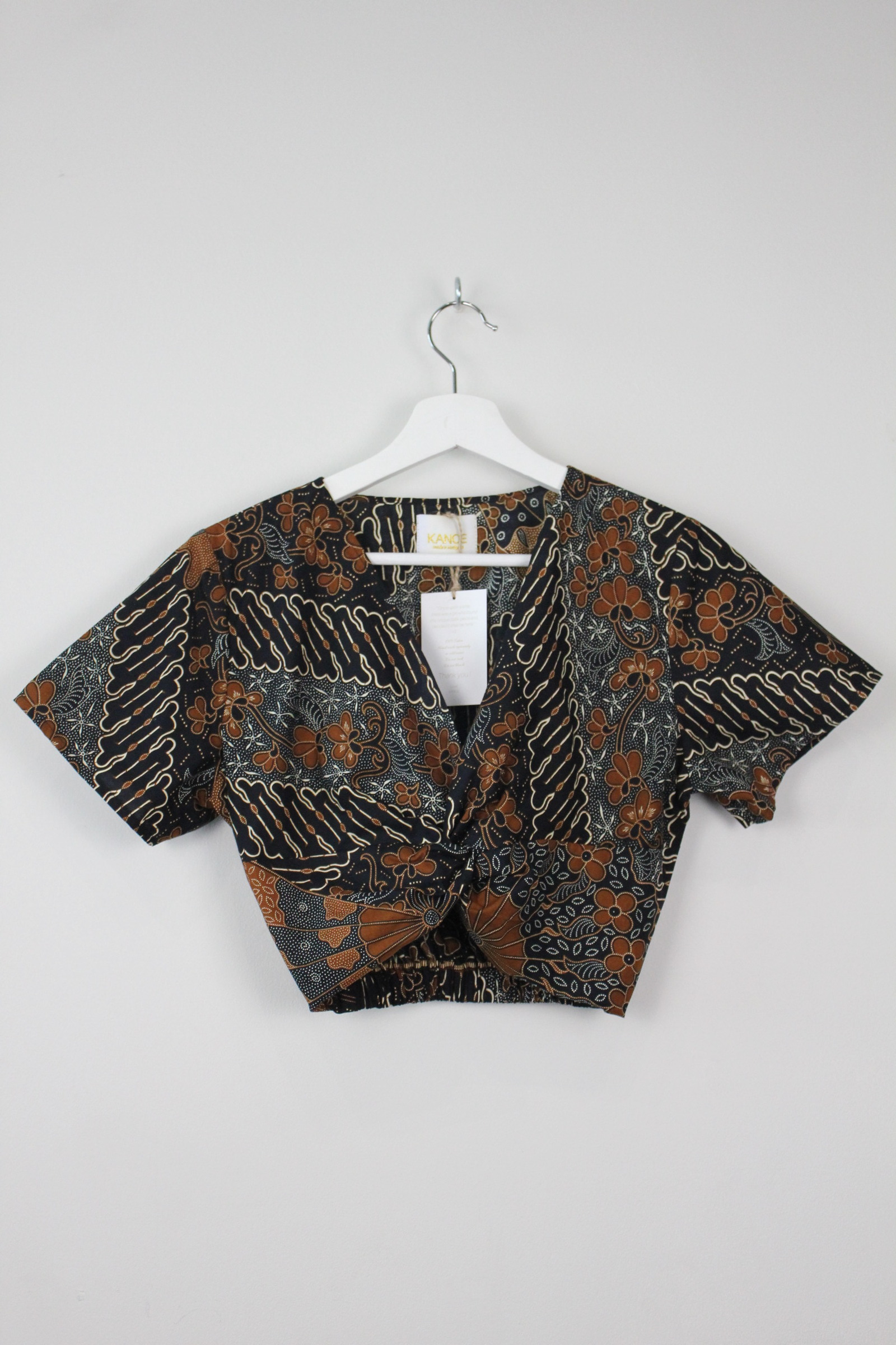 Twisted Front Batik Top - Misha