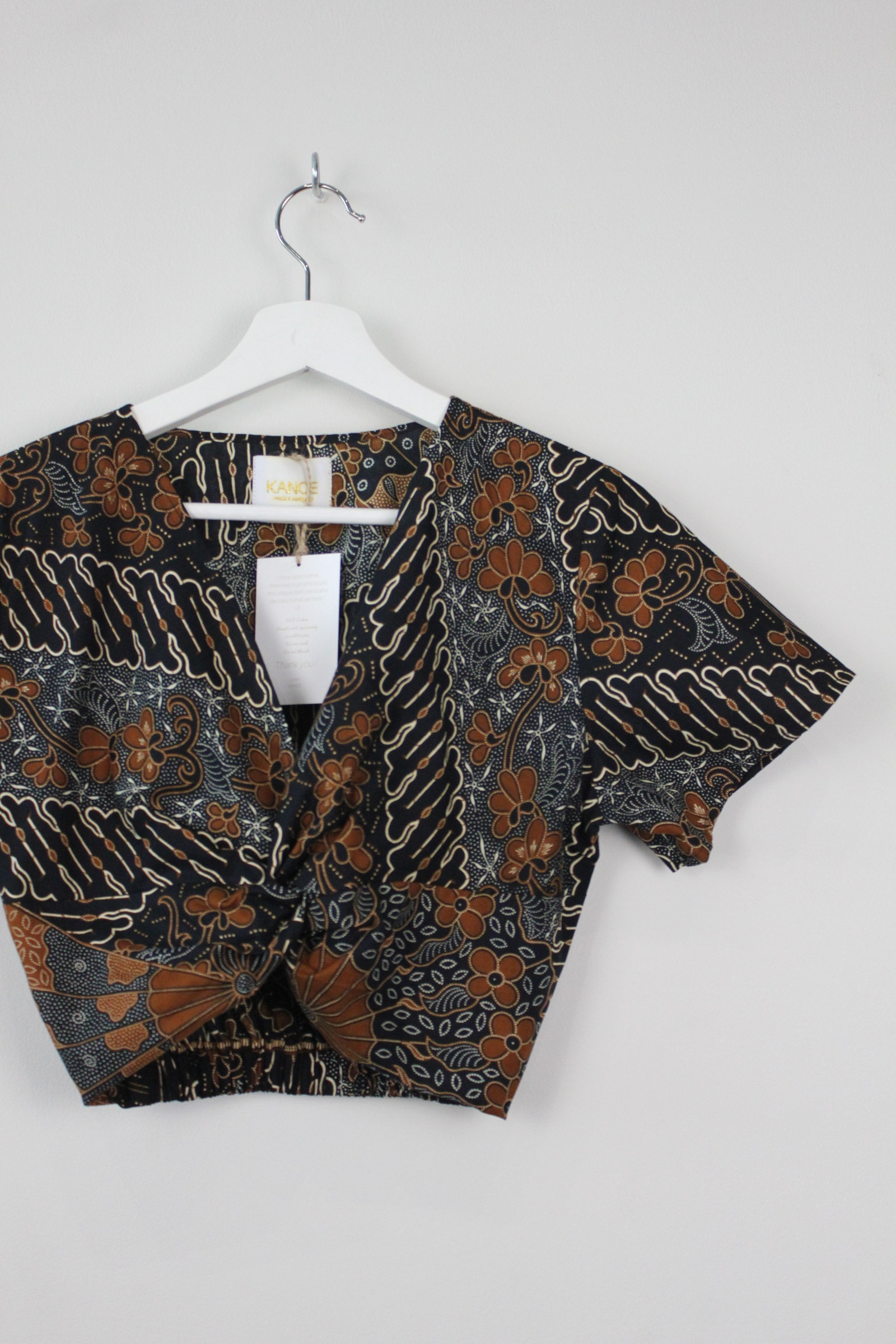 Twisted Front Batik Top - Misha