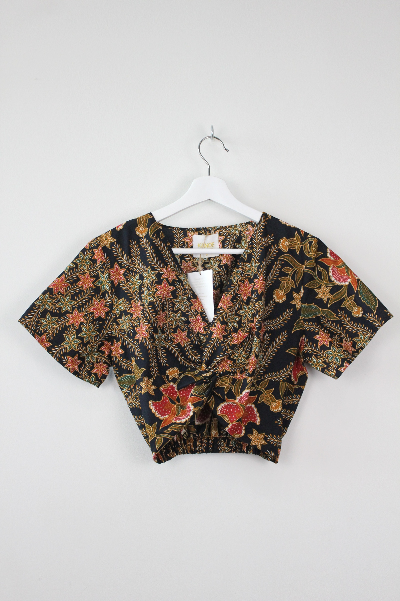 Twisted Front Batik Top - Lily