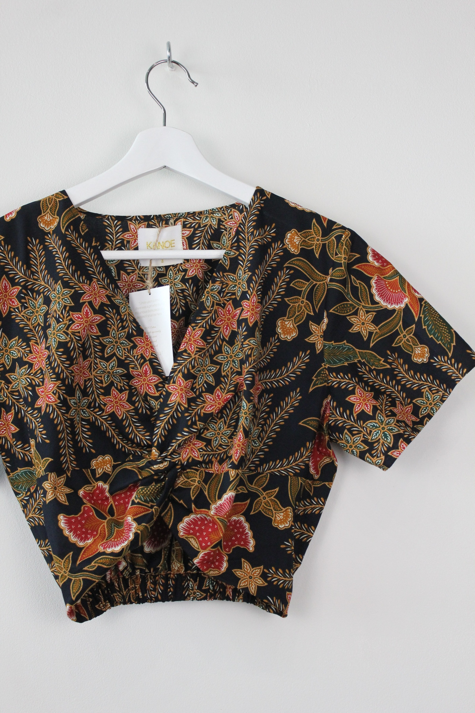 Twisted Front Batik Top - Lily