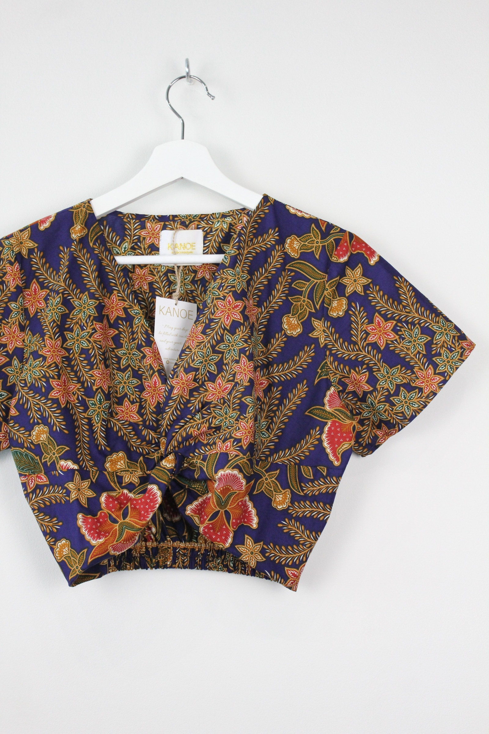 Twisted Front Batik Top - Rato